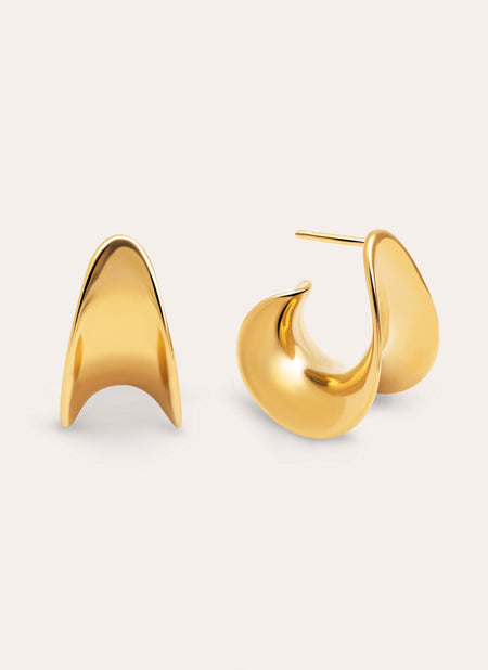 Lucy Stainless Steel Gold Earrings