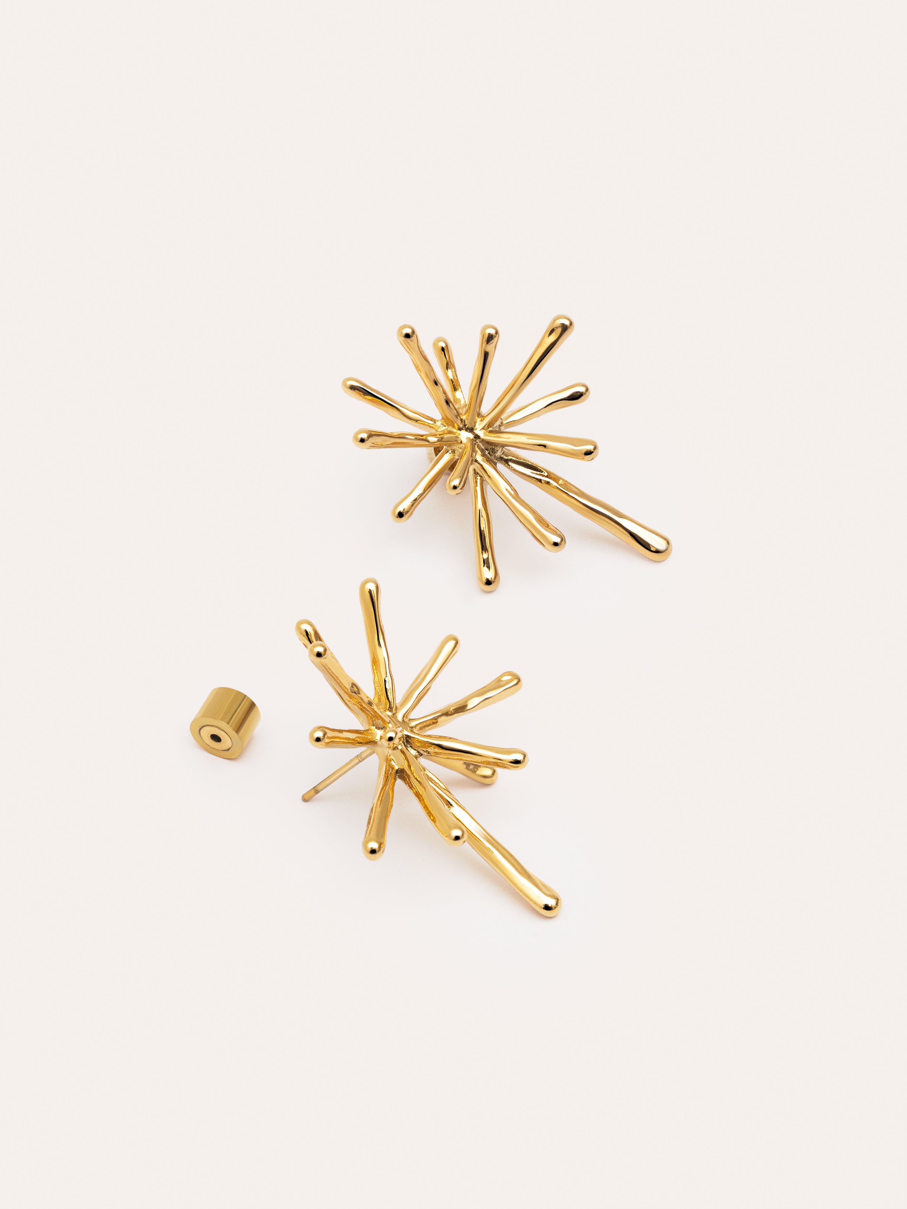 Nova Stainless Steel Gold Earrings