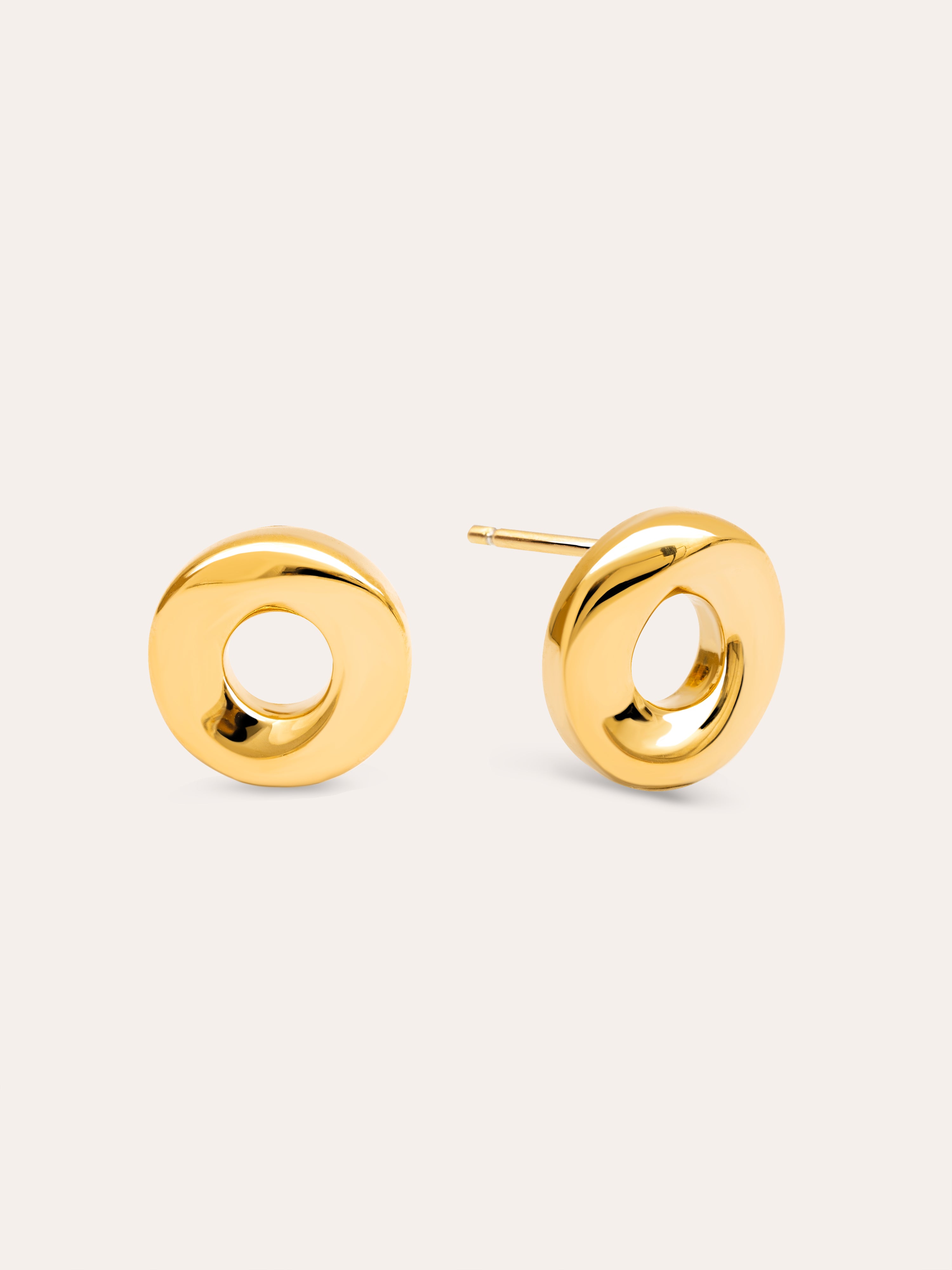 Orbit Stainless Steel Gold Earrings