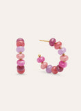Rosé Stones Stainless Steel Gold Earrings