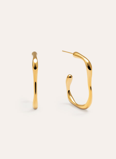 Vento Stainless Steel Gold Earrings