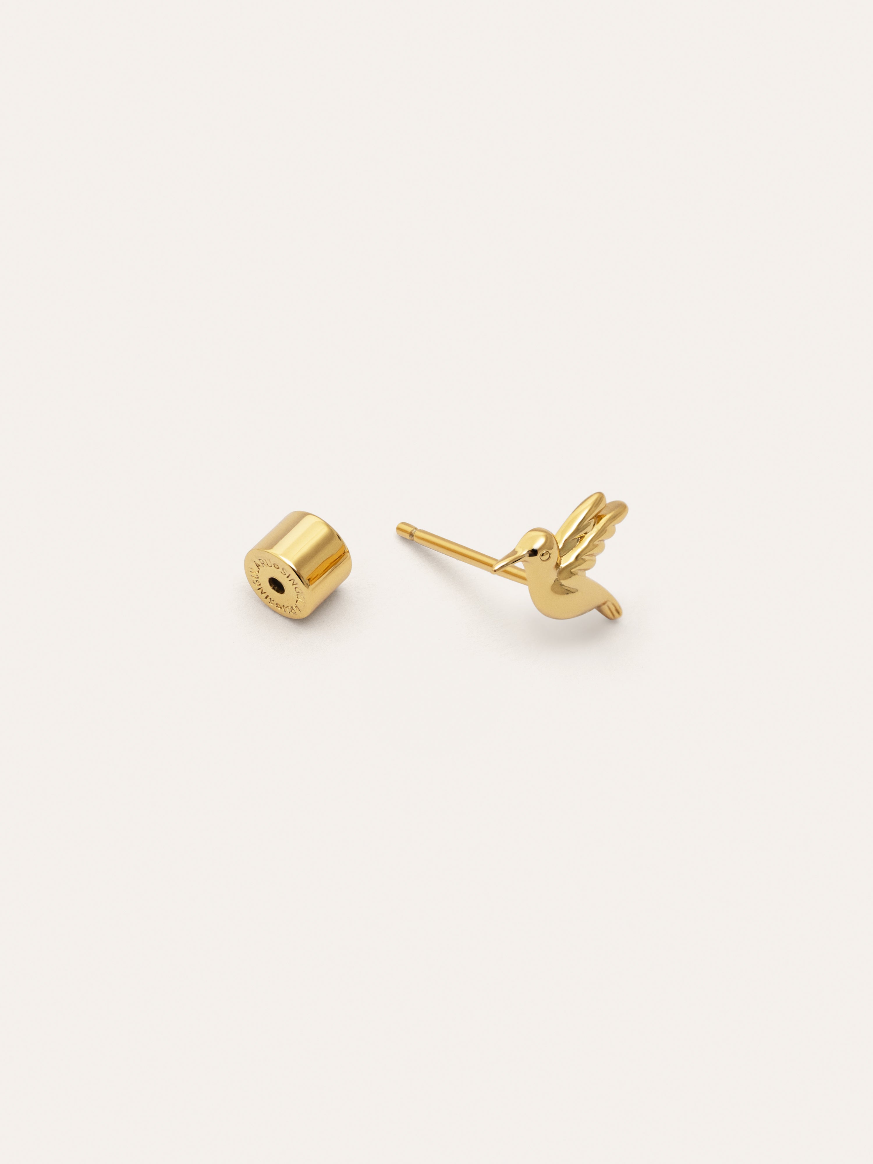 Hummingbird Gold Single Earring