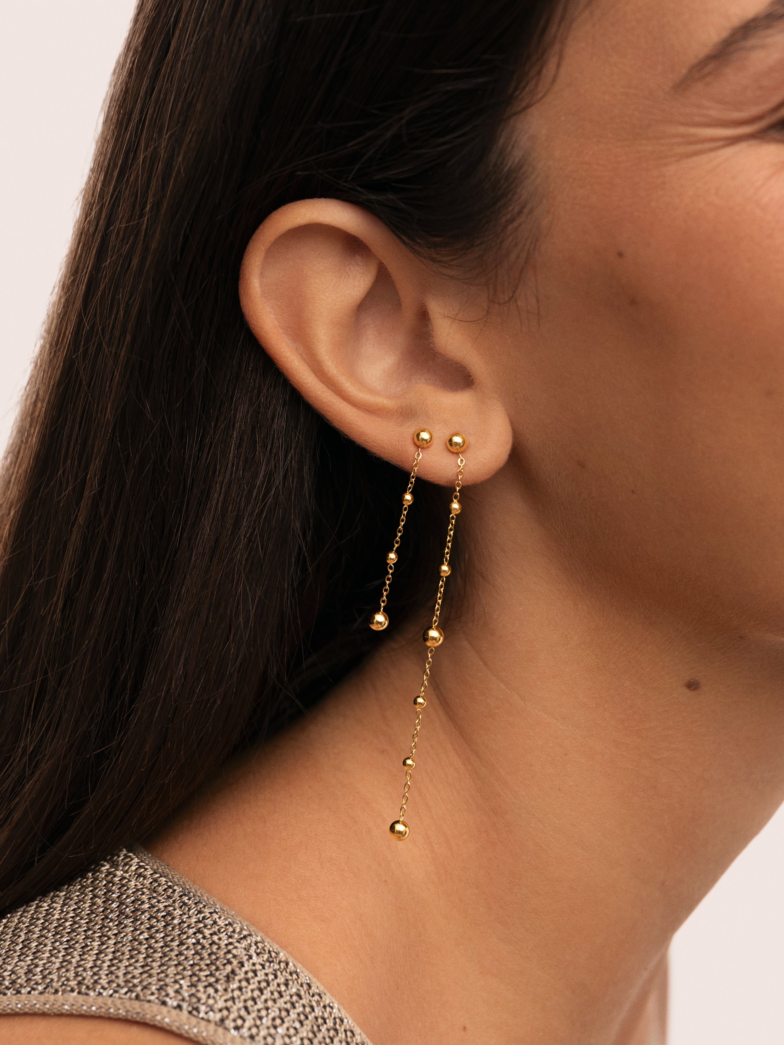 Drop Bomb Gold Single Earring