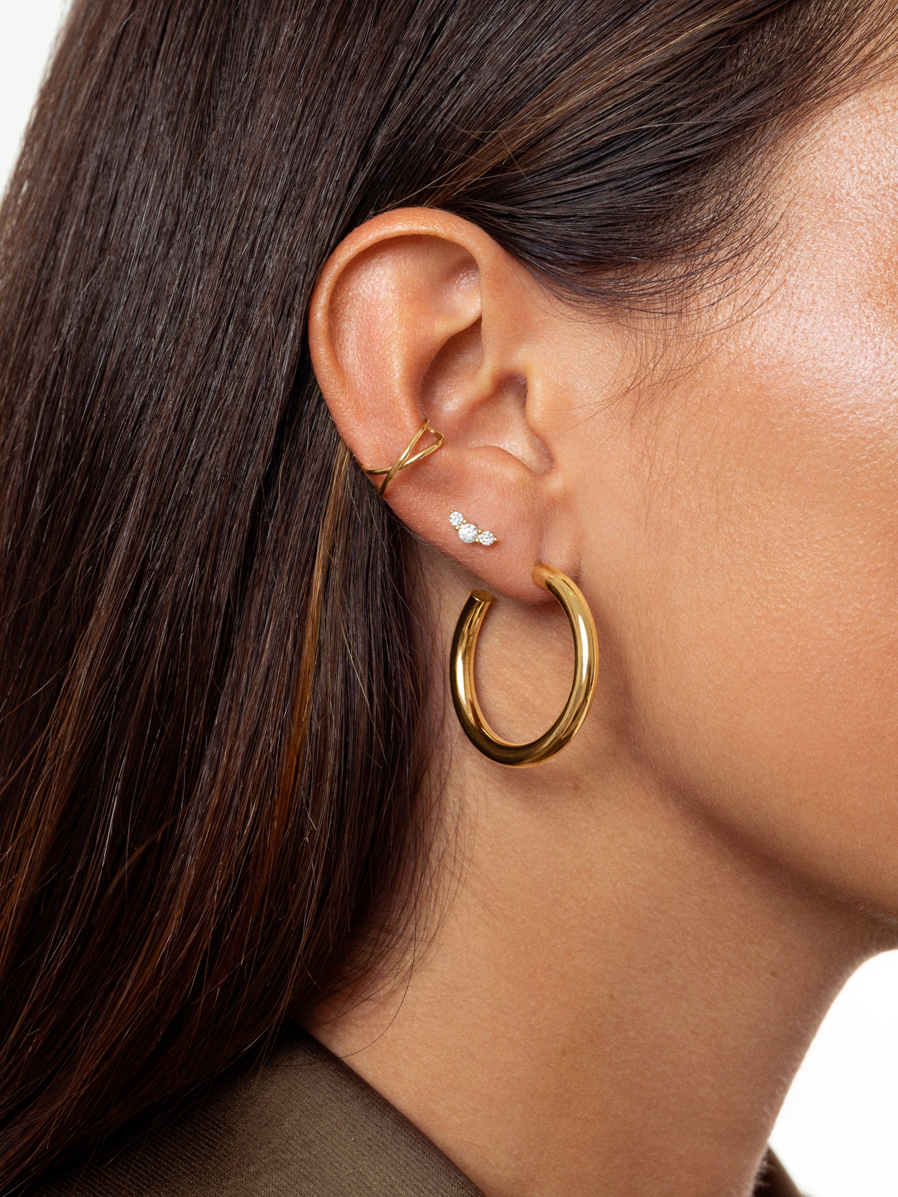 Freesia Spark Gold Single Earring