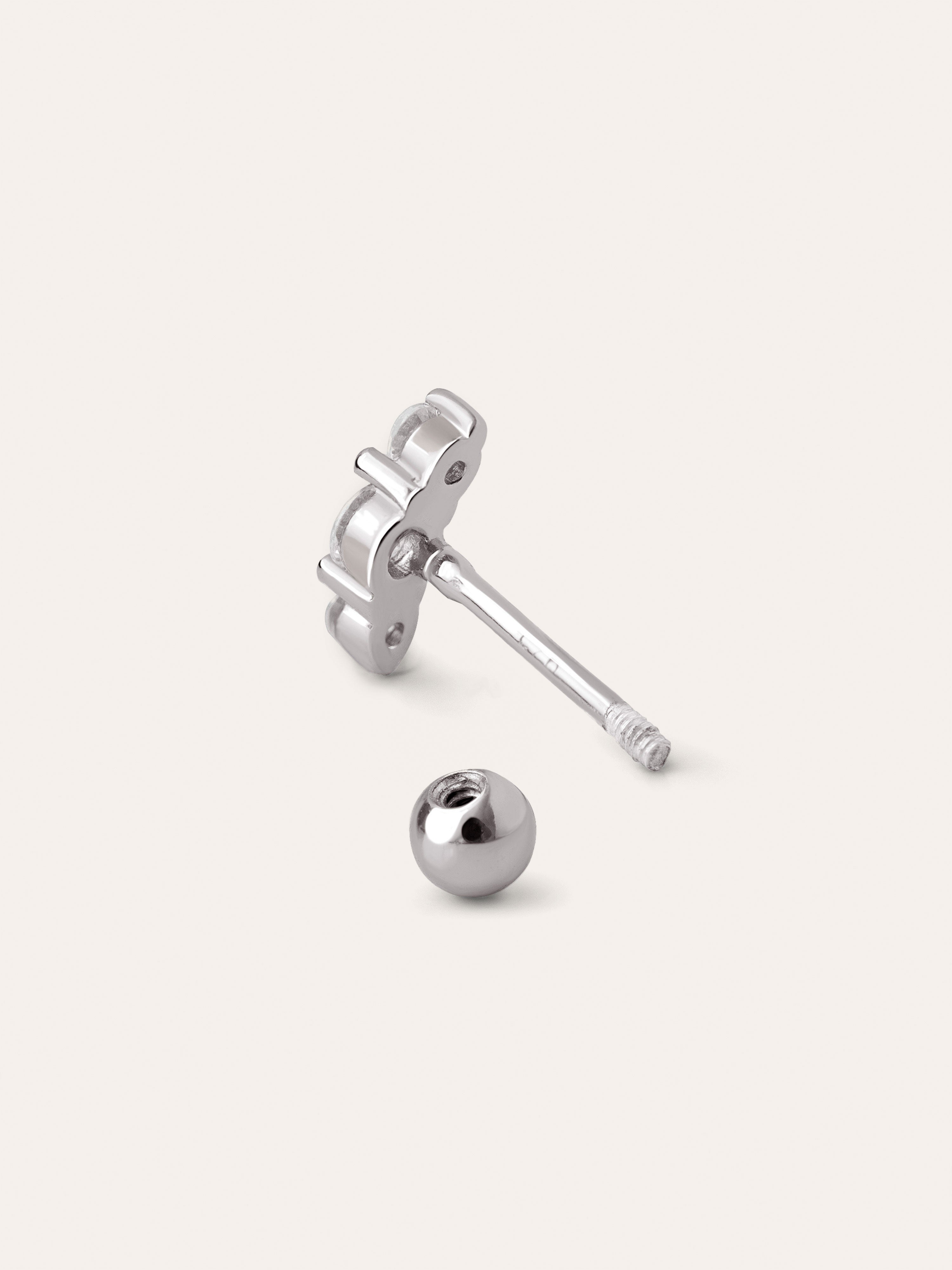 Freesia Spark Silver Single Earring