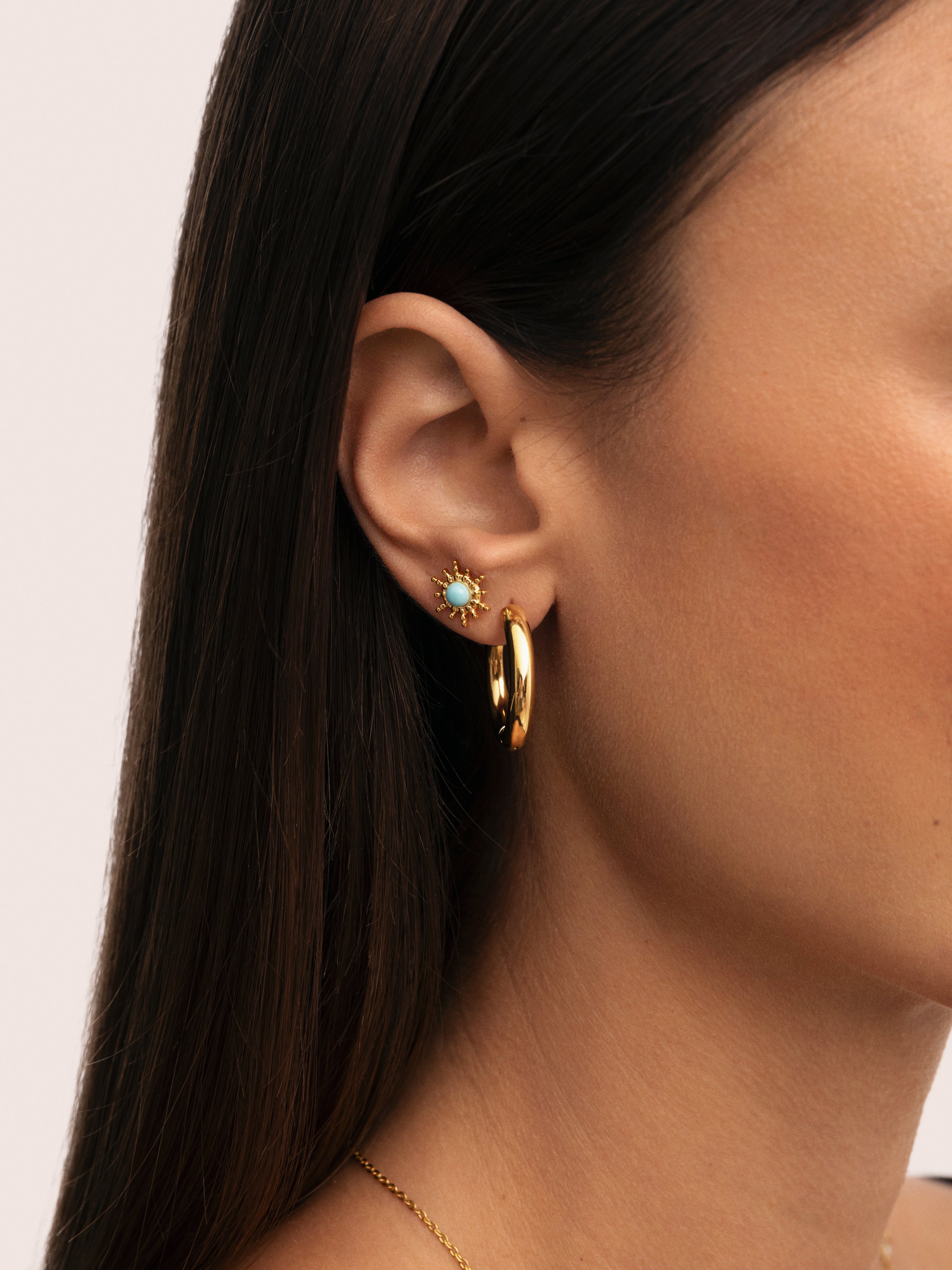 Solea Stainless Steel Gold Single Earring