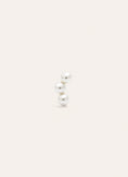 Pendiente Suelto Triple Pearls Baño Oro