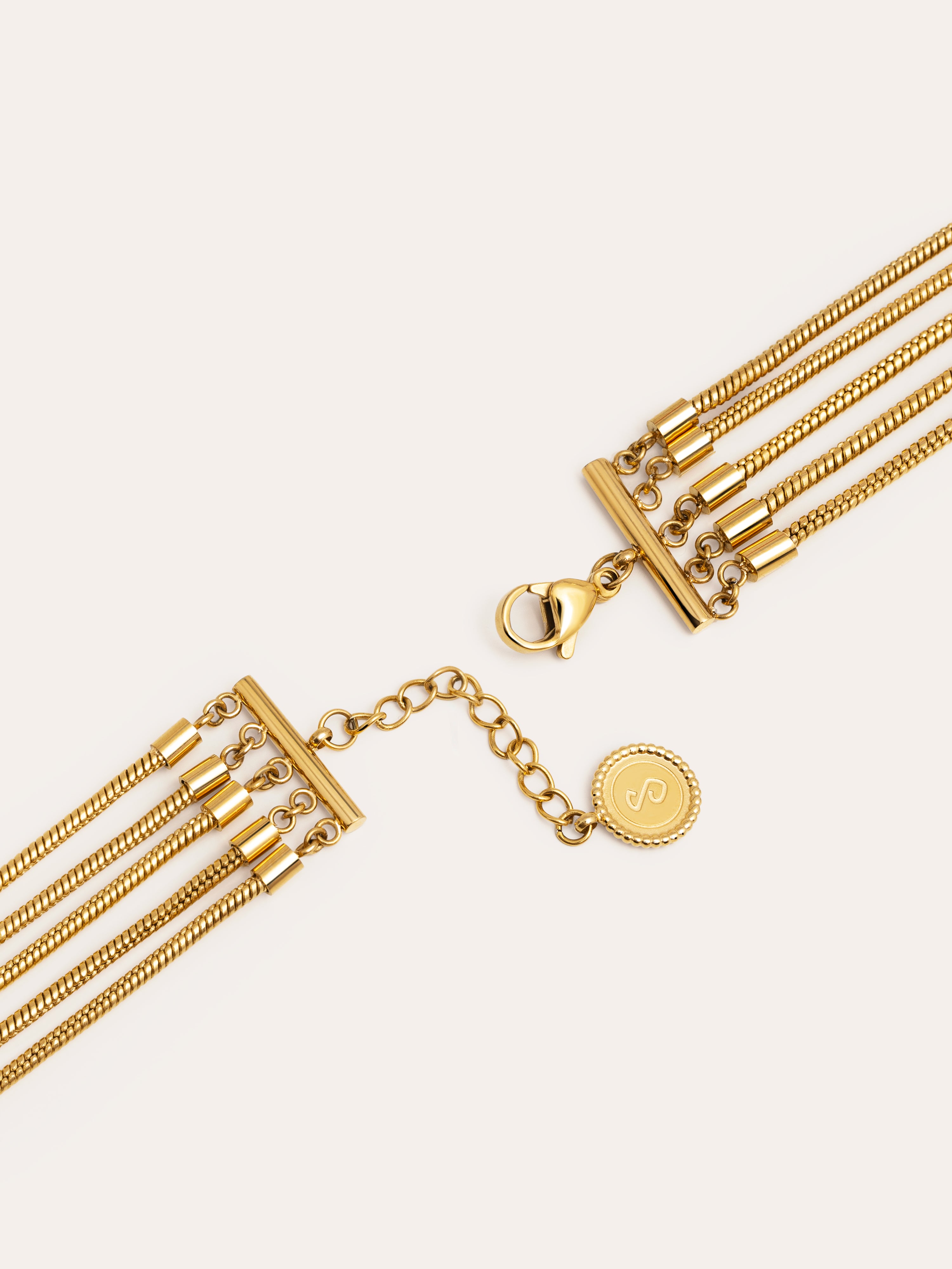 Cleopatra Stainless Steel Gold Bracelet