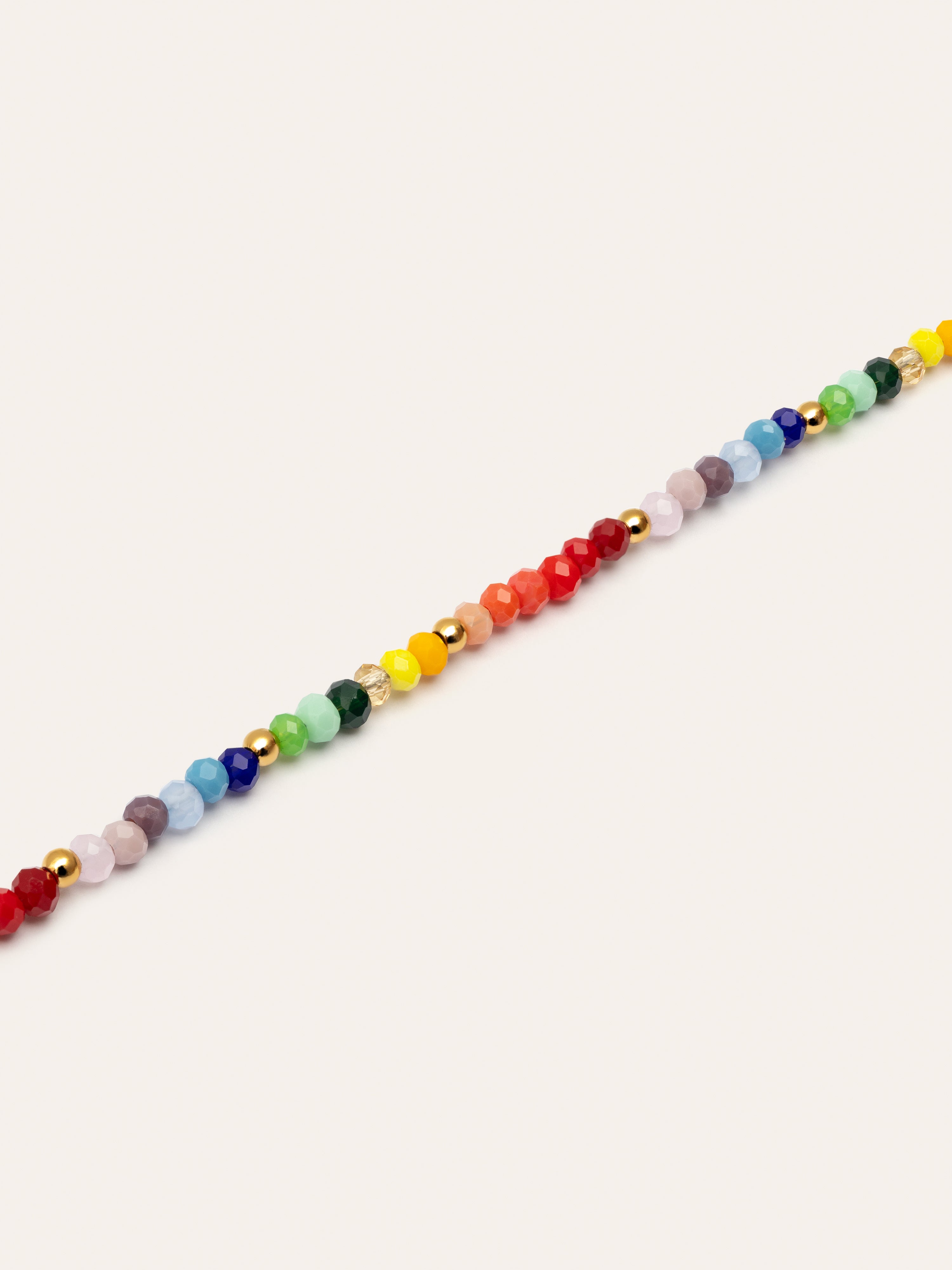 Crystals Rainbow Stainless Steel Gold Bracelet