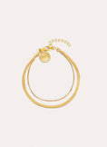 Double Lisse Tail Gold Stainless Steel bracelet