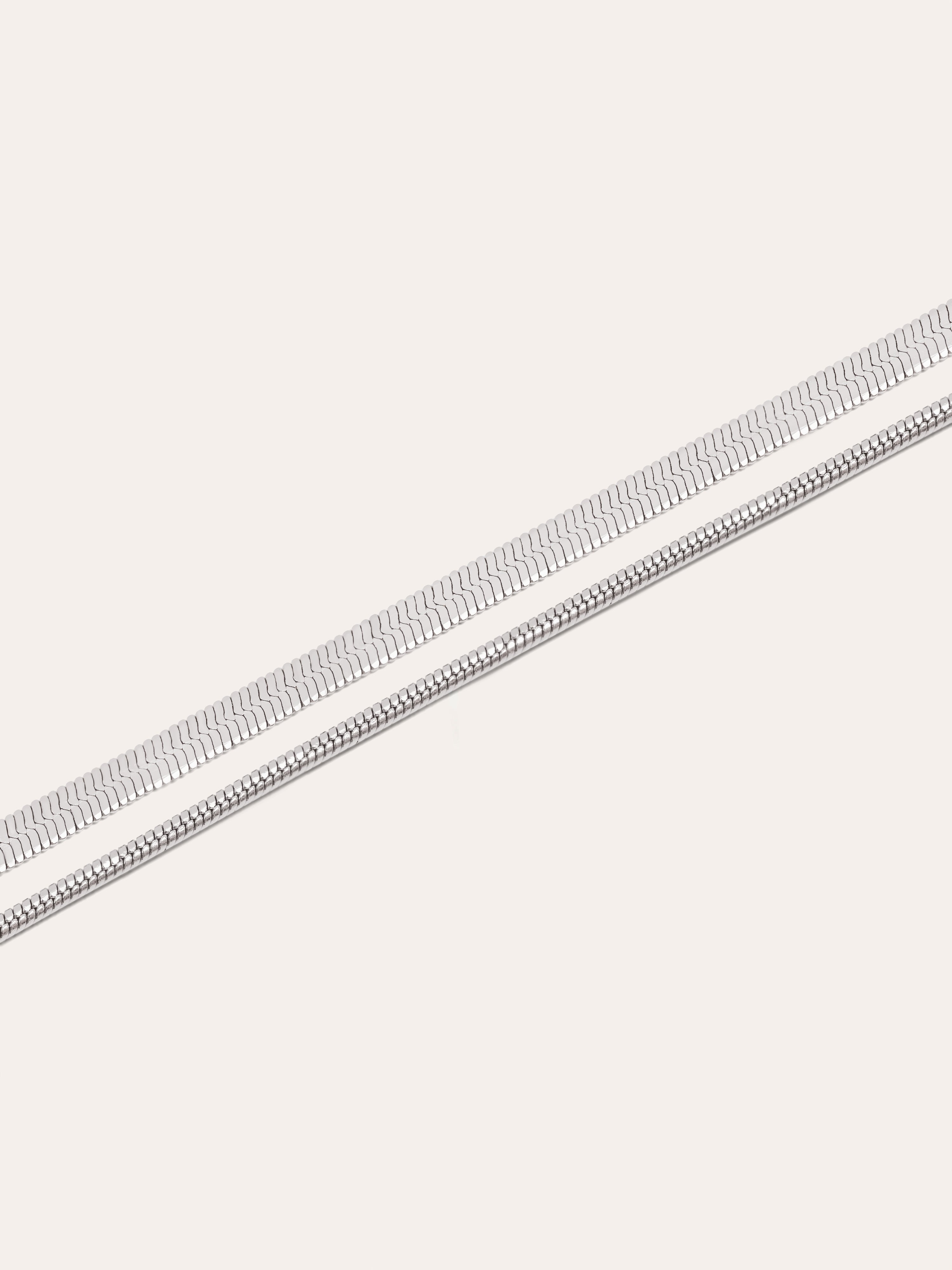 Pulsera Doble Lisse Tail Acero