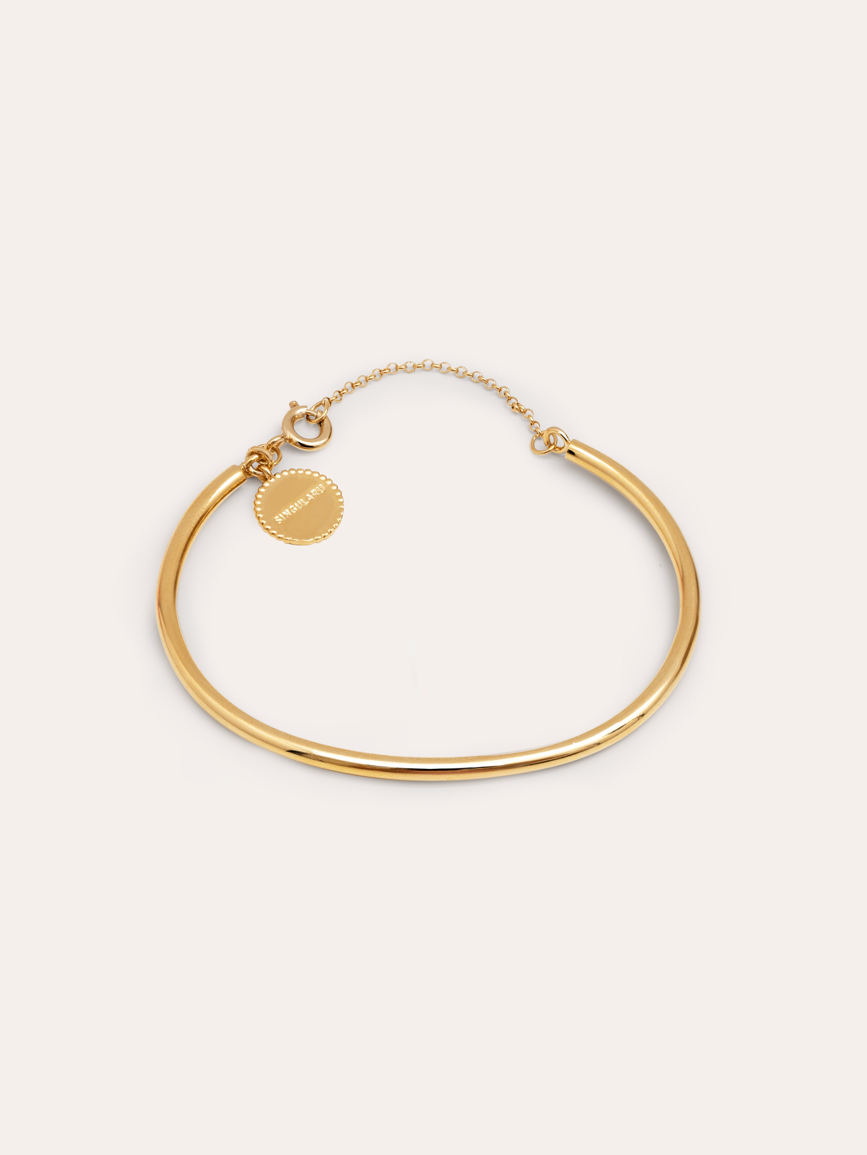 Line Chain Stainless Steel Gold Bracelet
