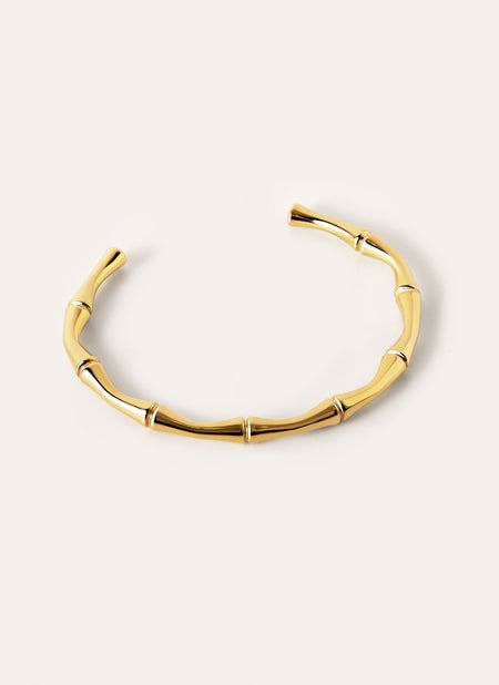 Sugarcane Stainless Steel Gold Bracelet