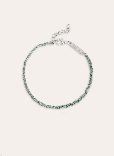 Yarn Turquoise Silver Bracelet