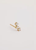 Triple Spark Gold Single Earring