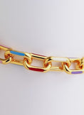 Link Rainbow Enamel Gold Bracelet