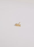 Fishbone Spark Gold Single Earring