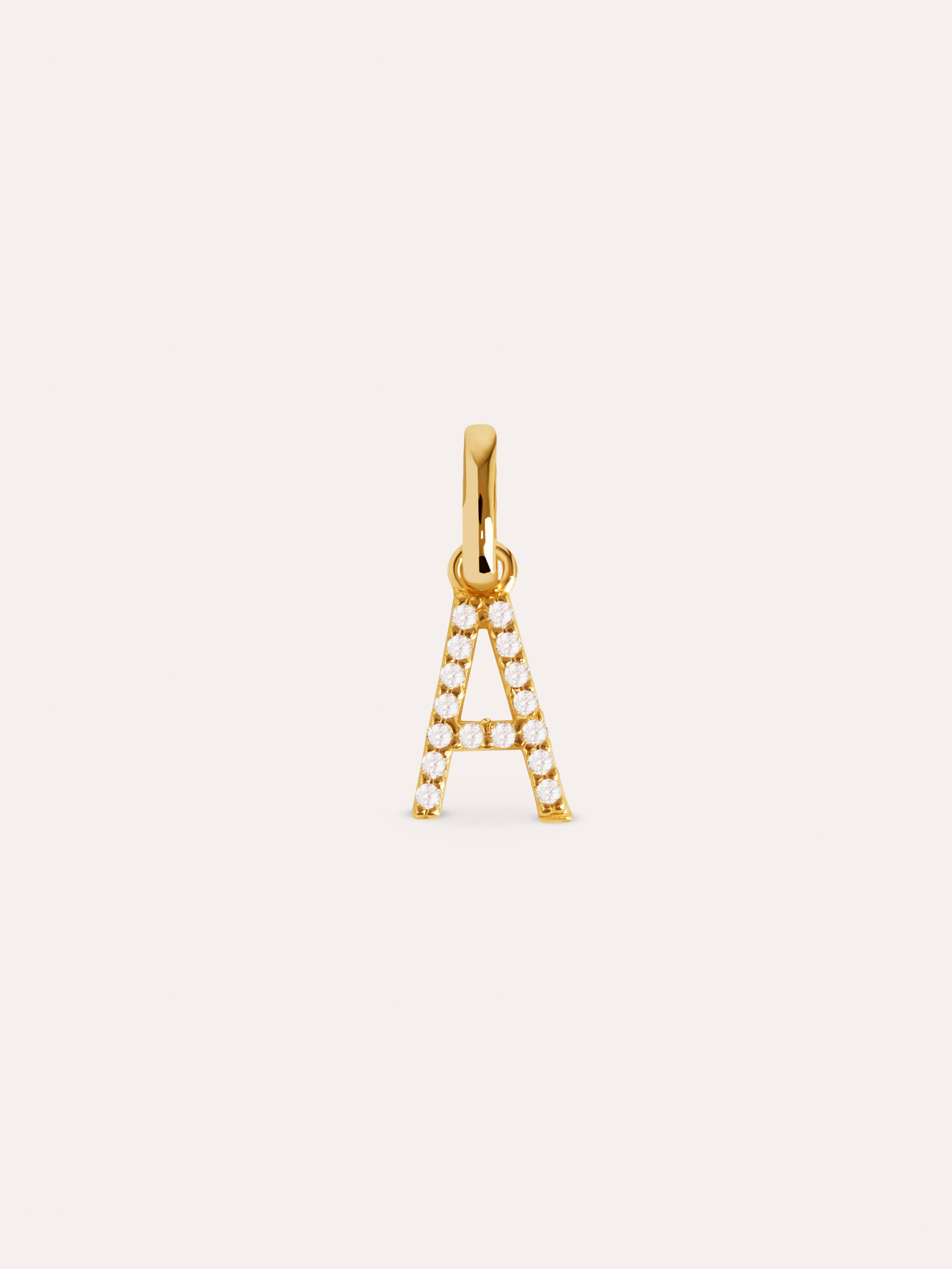 Letter Spark Gold Charm