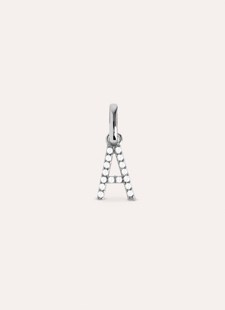 Letter Spark Silver Charm
