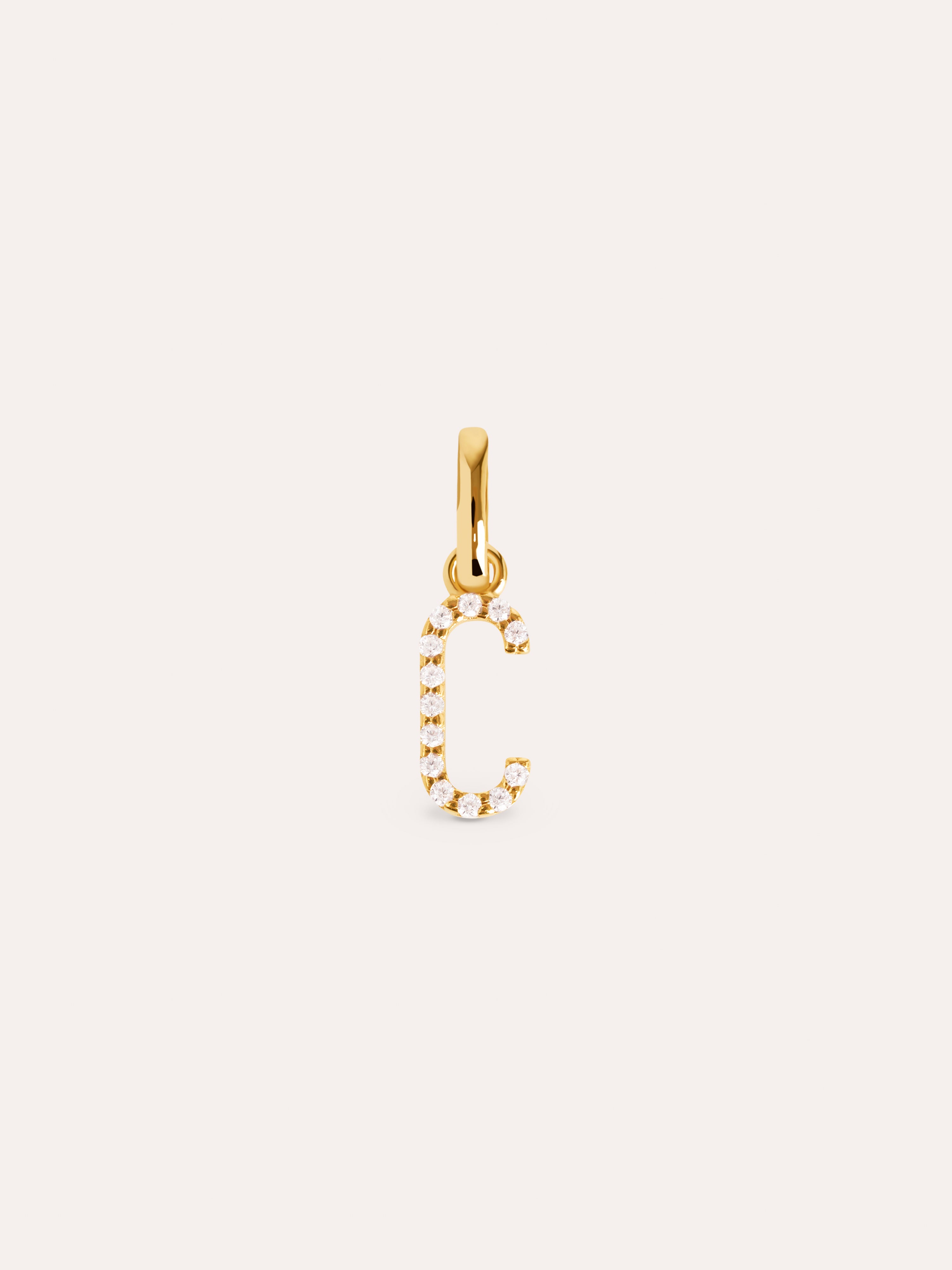 Letter Spark Gold Charm