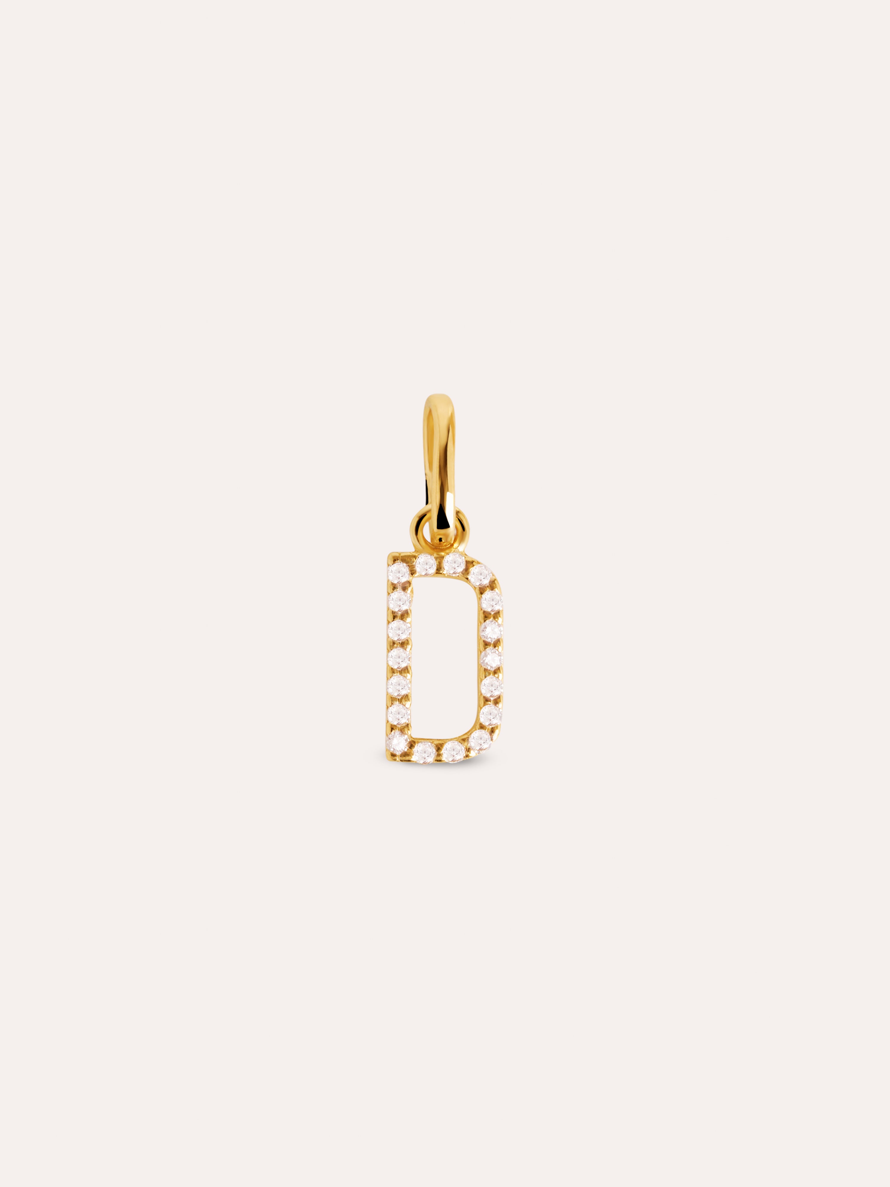 Letter Spark Gold Charm