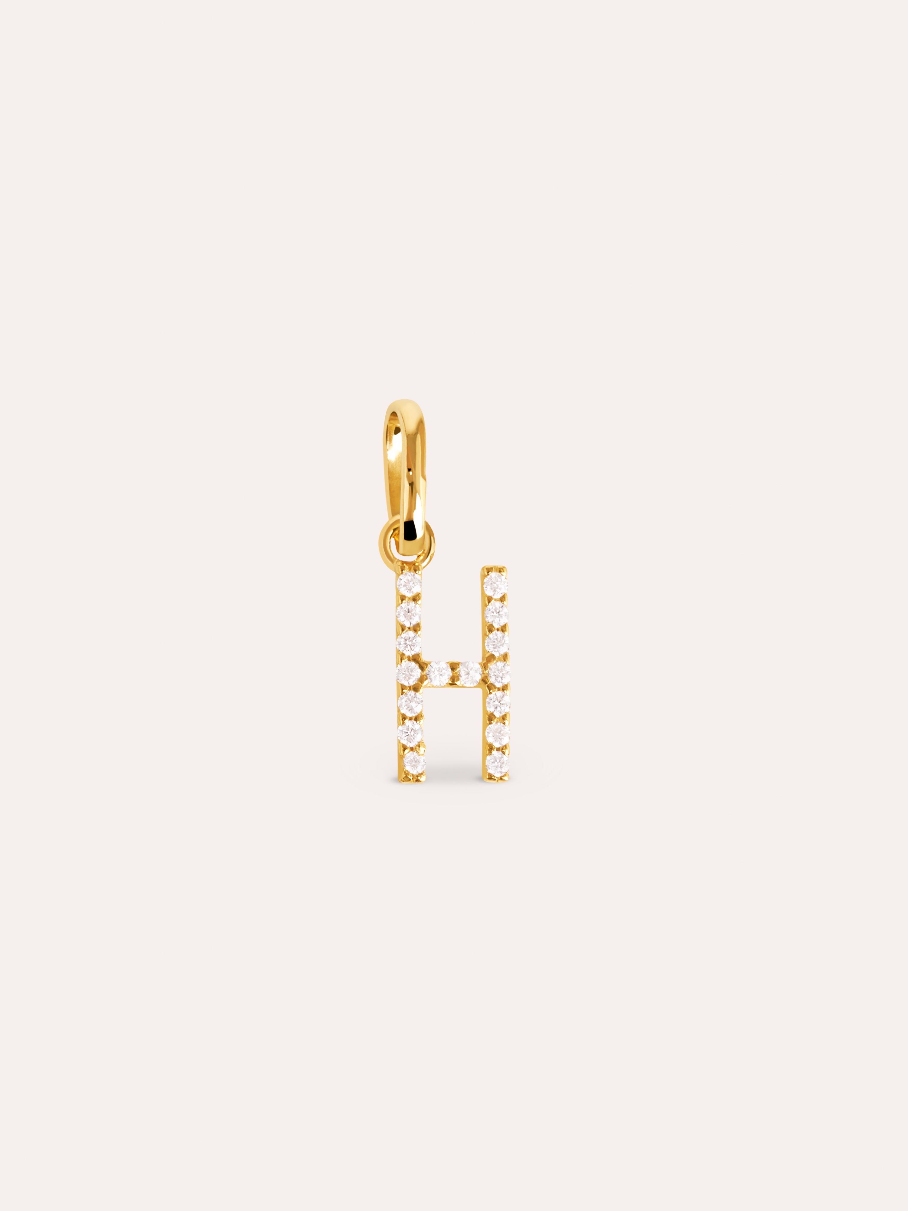 Letter Spark Gold Charm