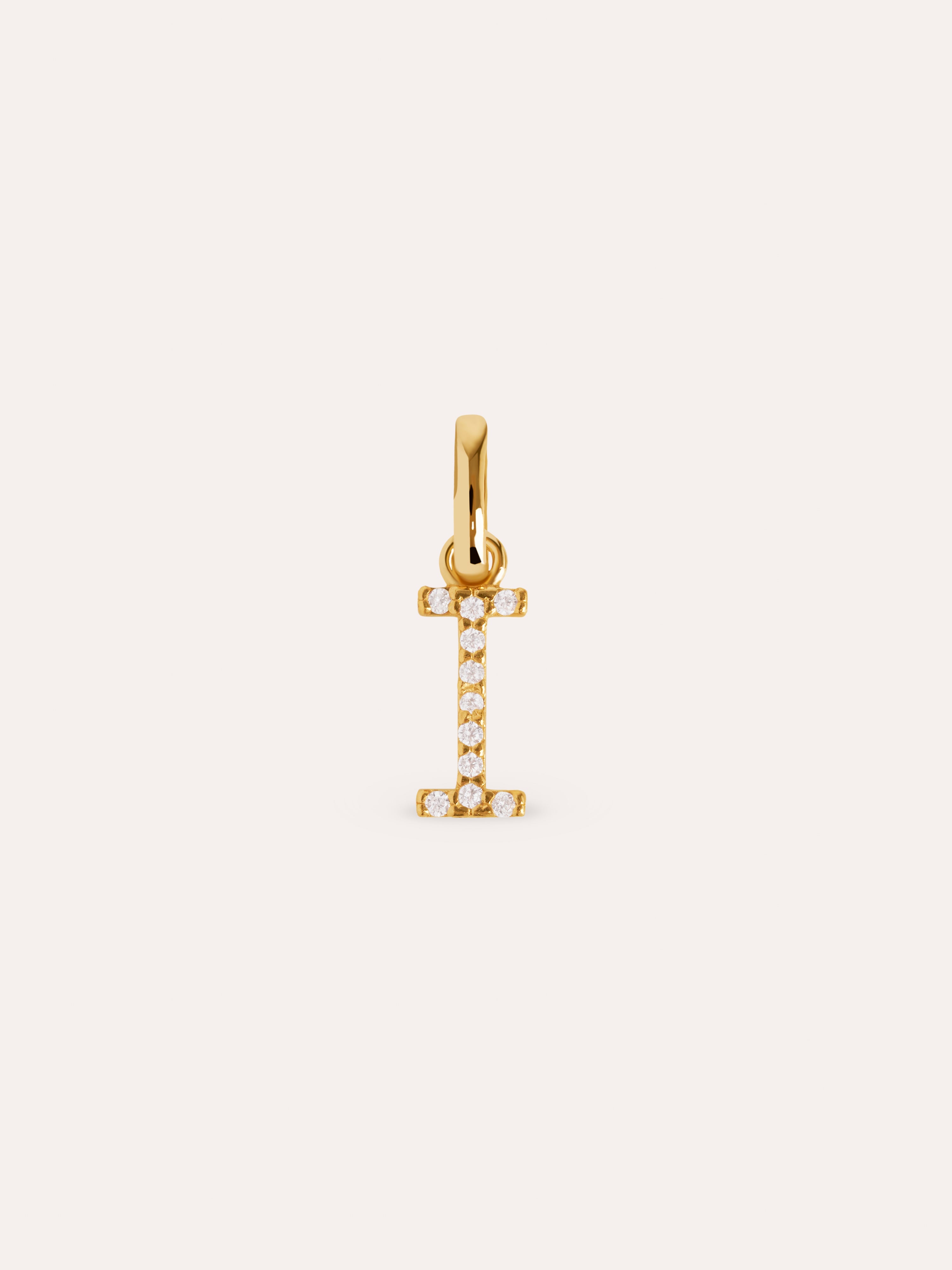 Letter Spark Gold Charm