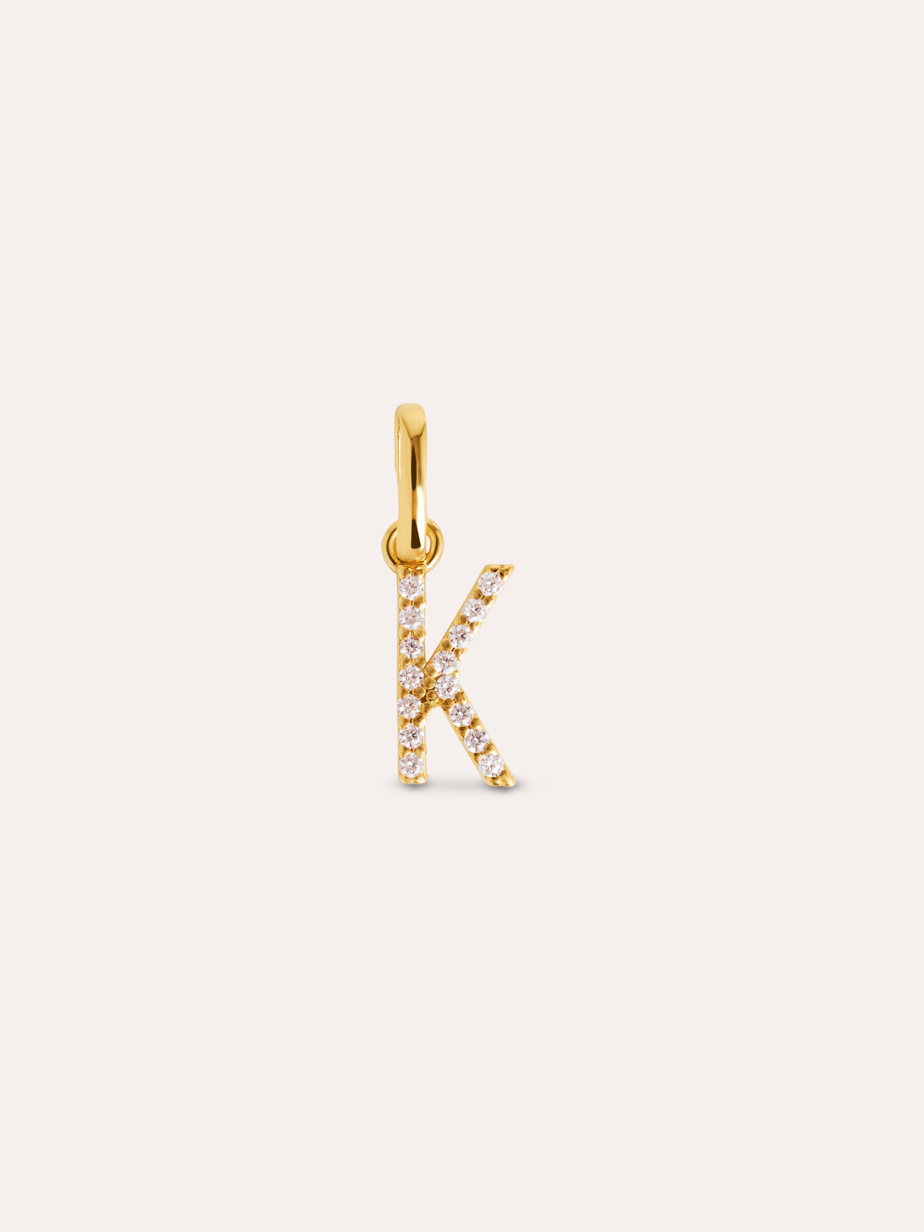 Letter Spark Gold Charm