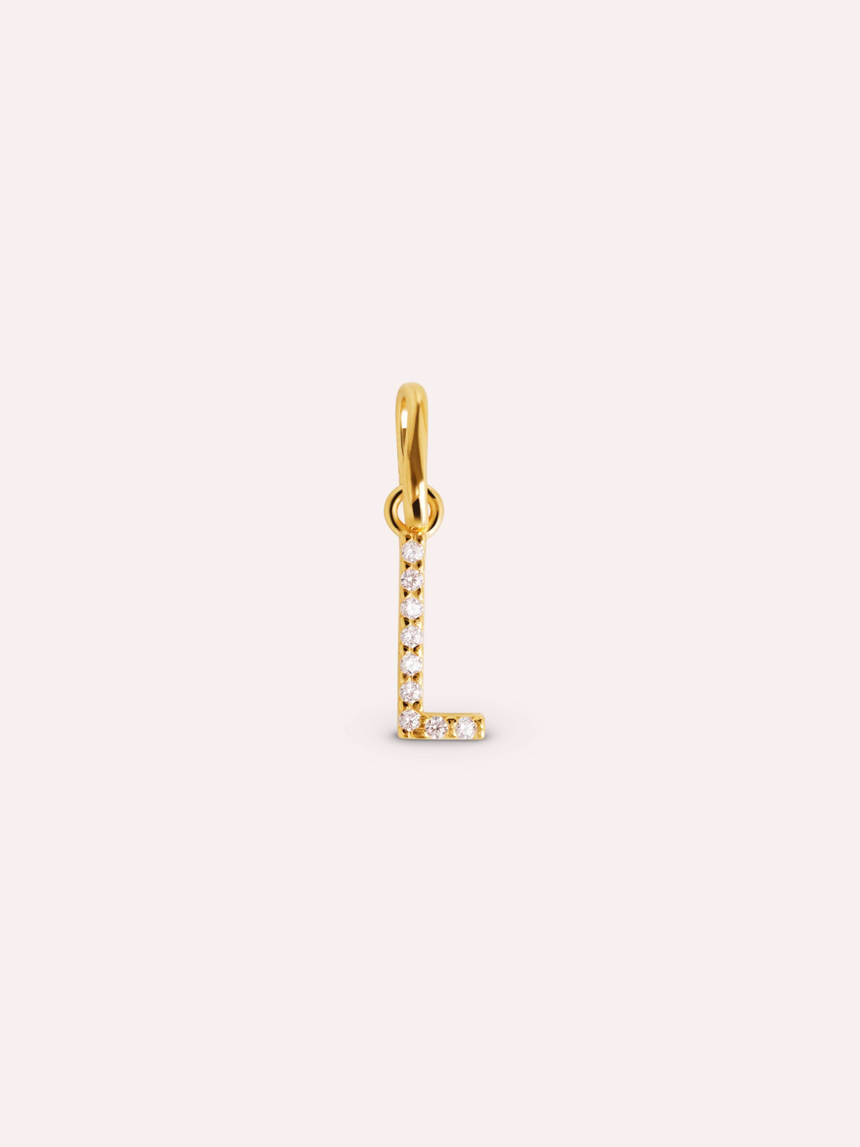 Letter Spark Gold Charm