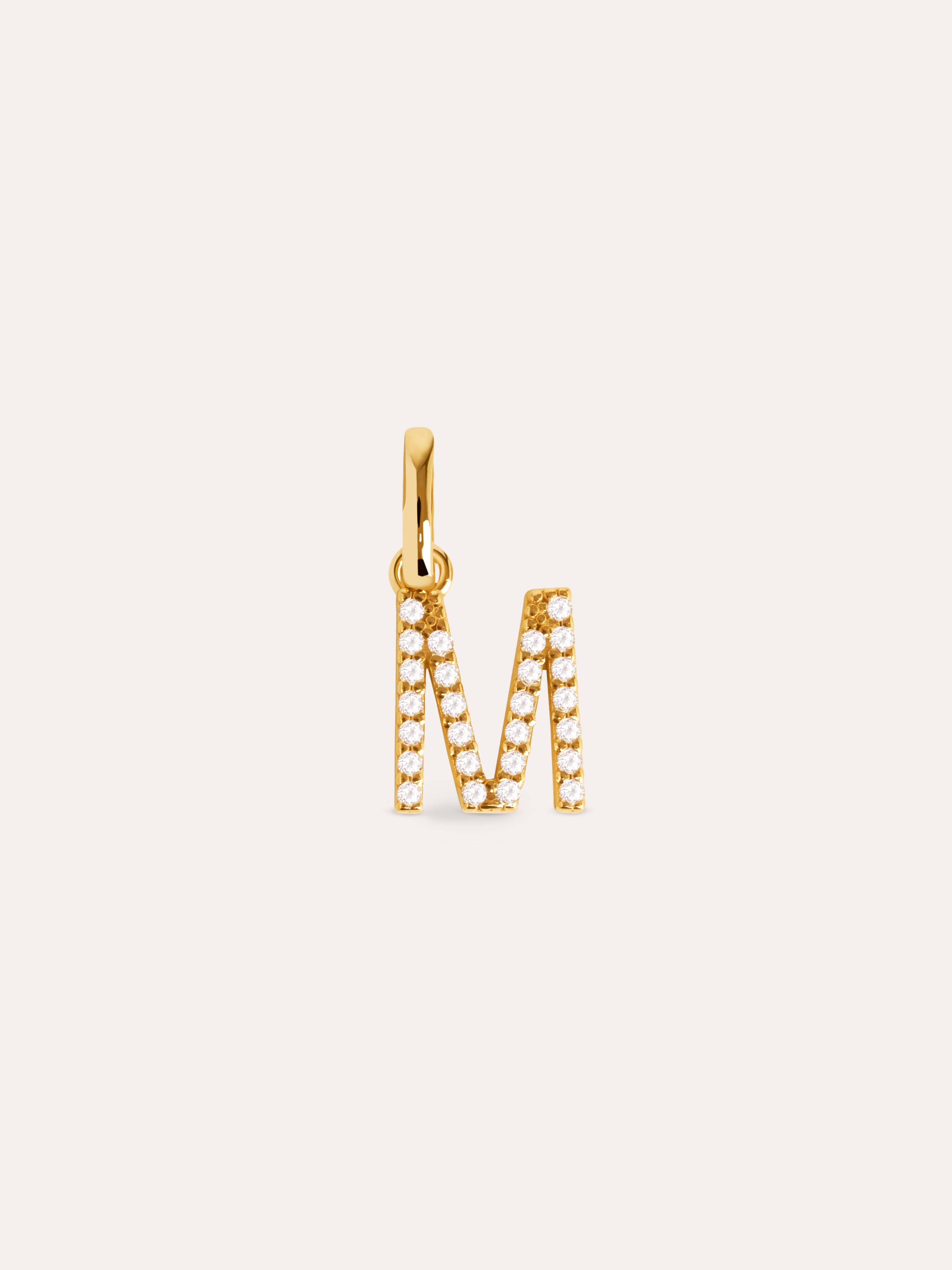 Letter Spark Gold Charm