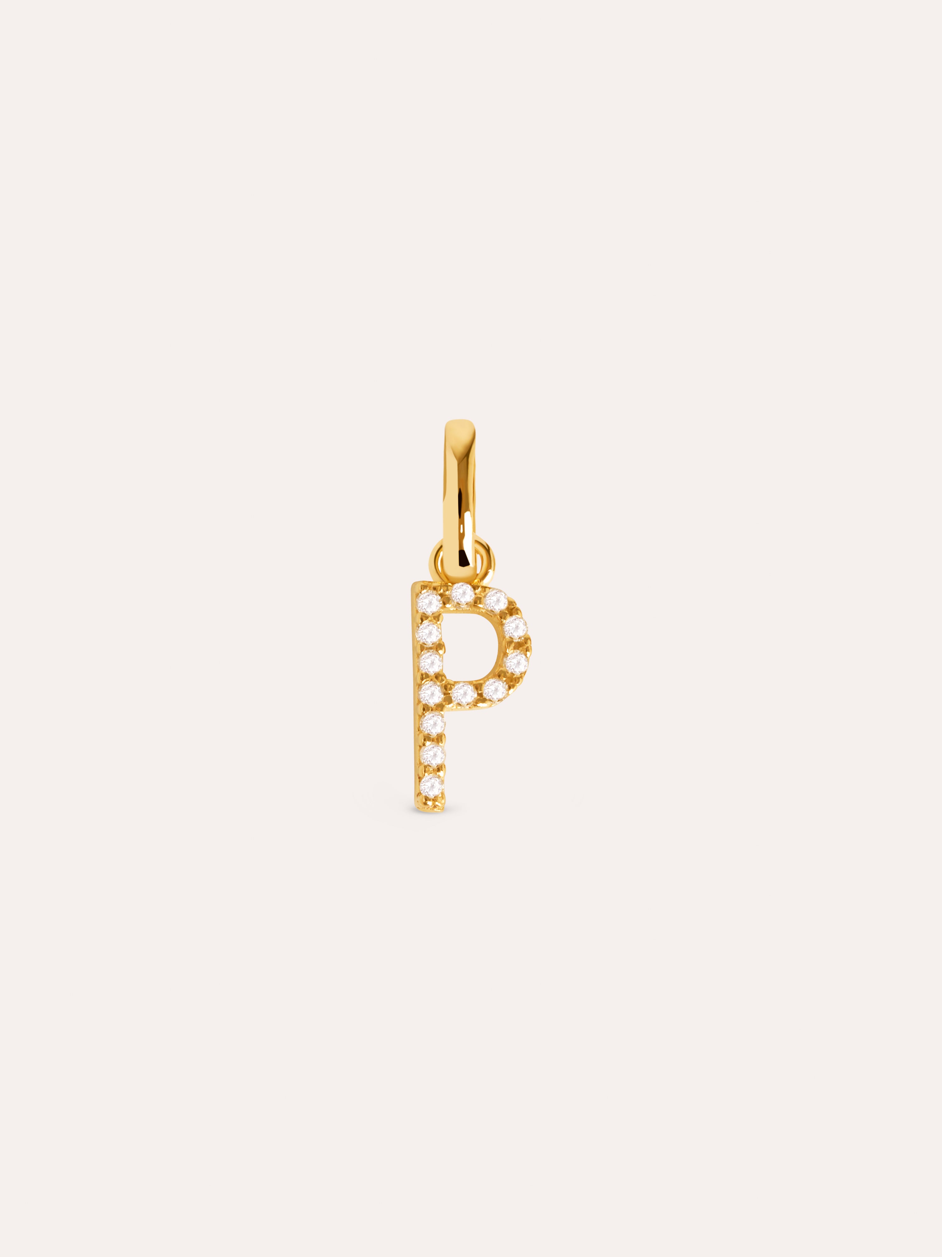Letter Spark Gold Charm