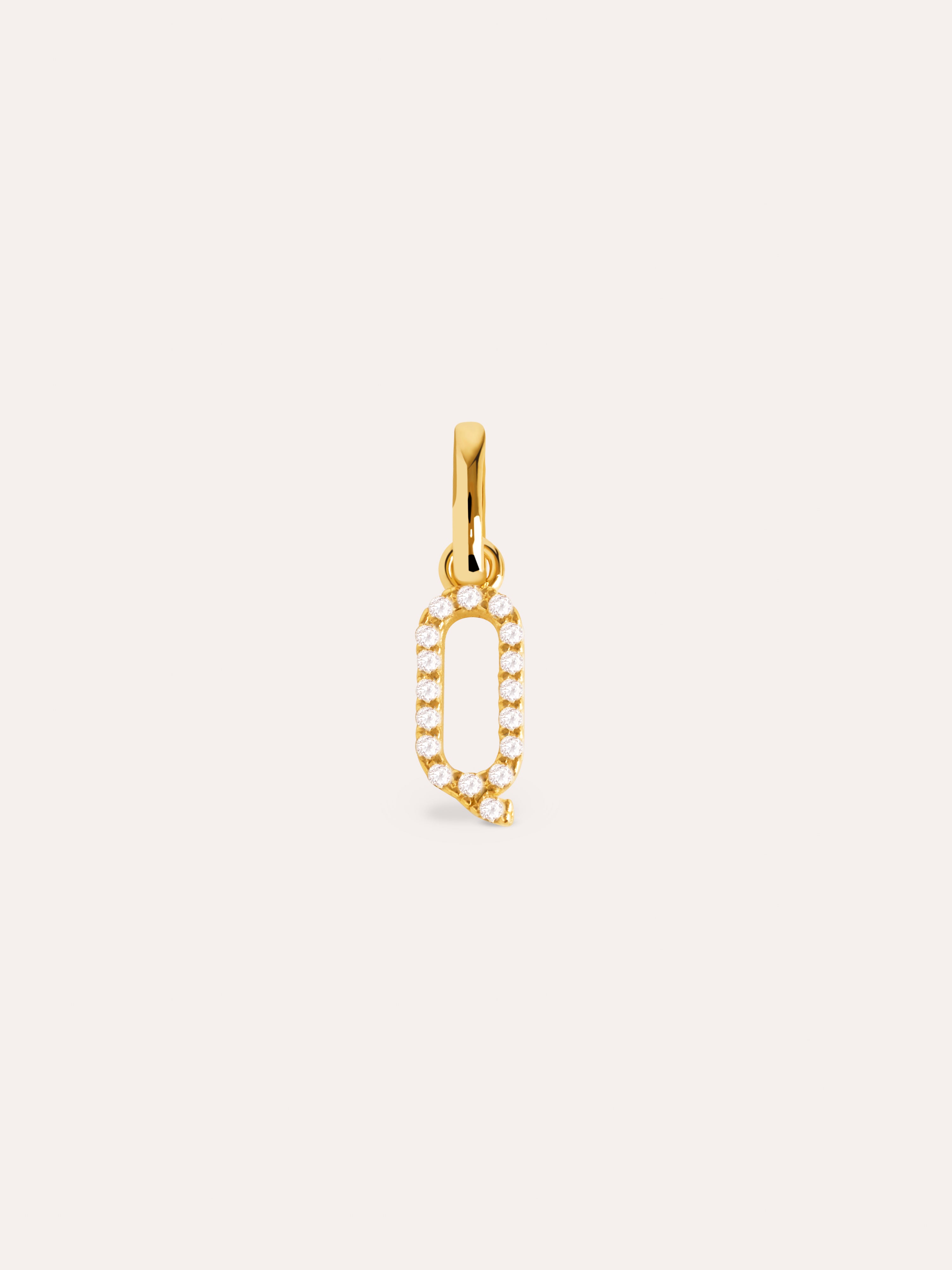 Letter Spark Gold Charm