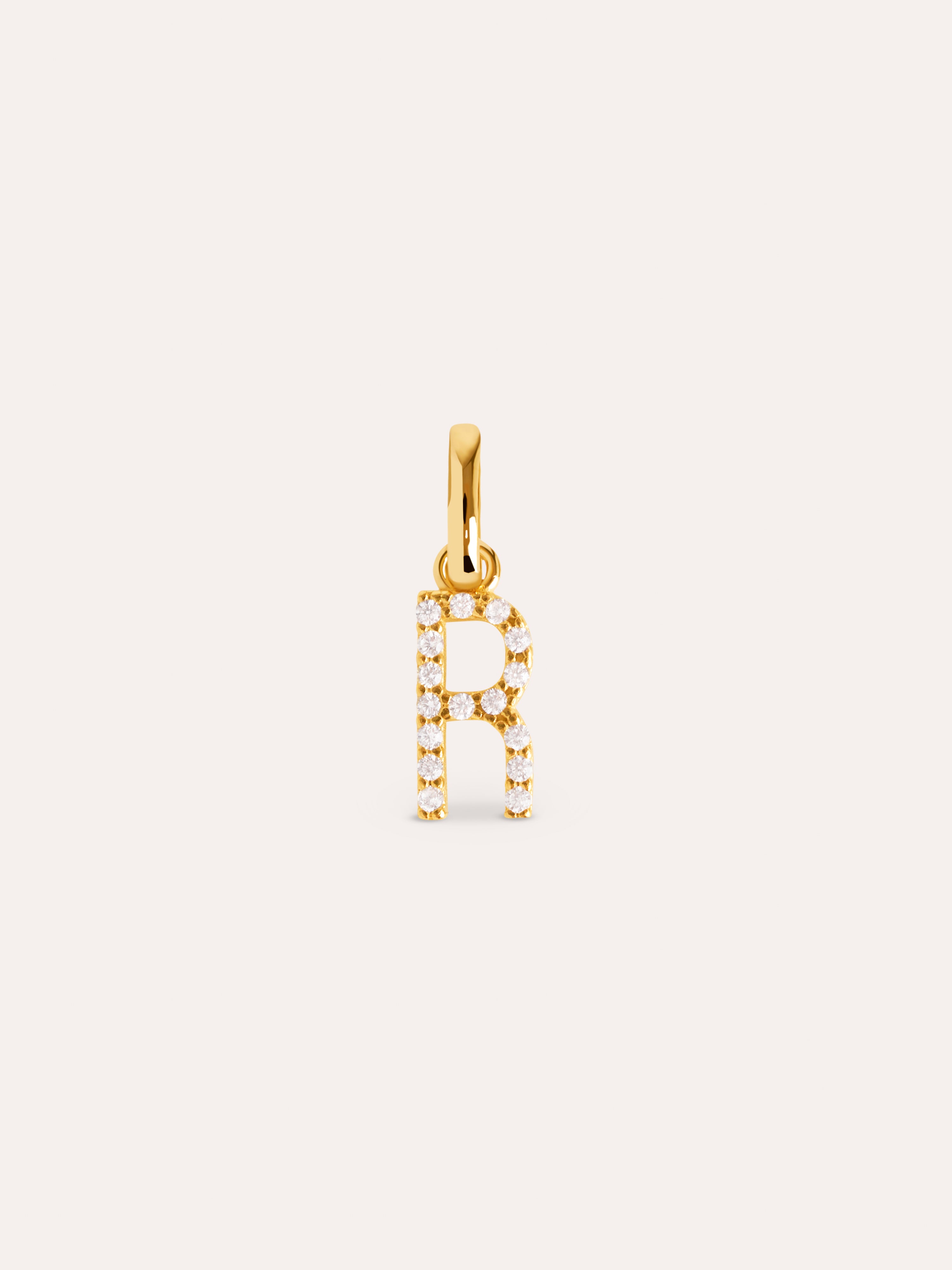 Letter Spark Gold Charm