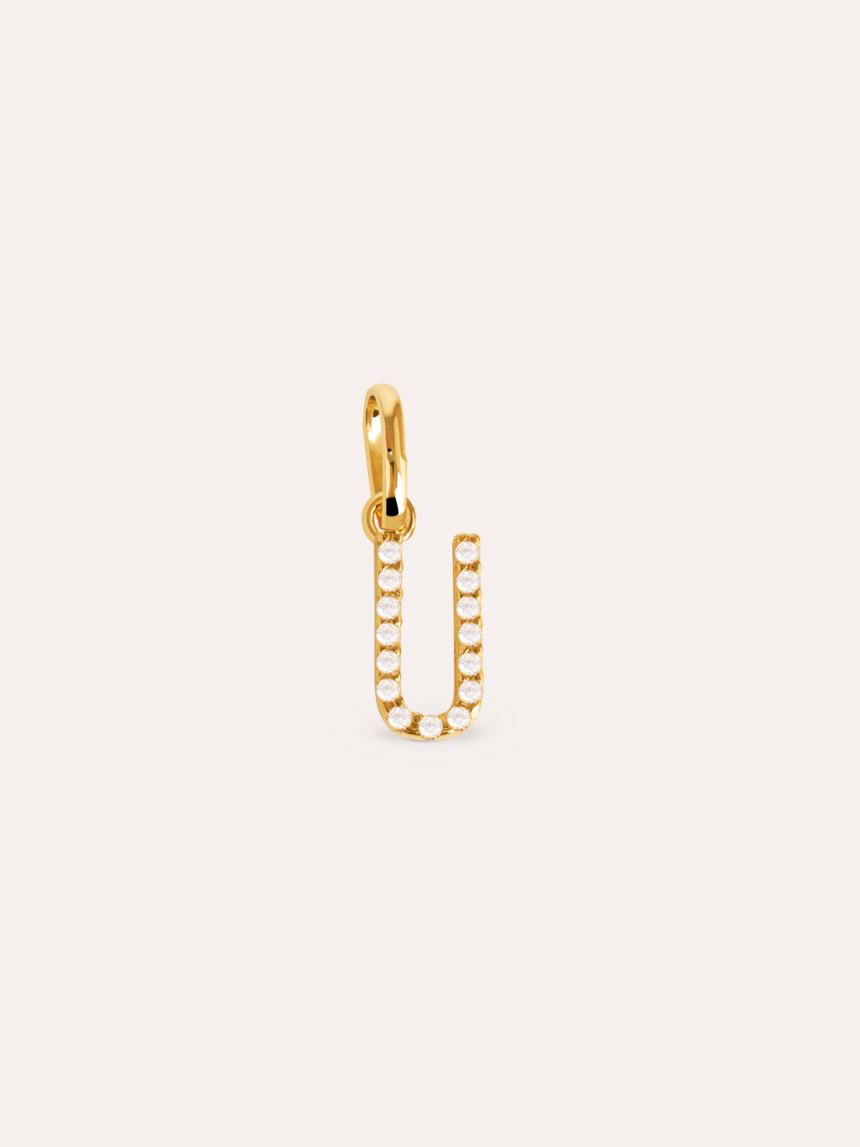 Letter Spark Gold Charm
