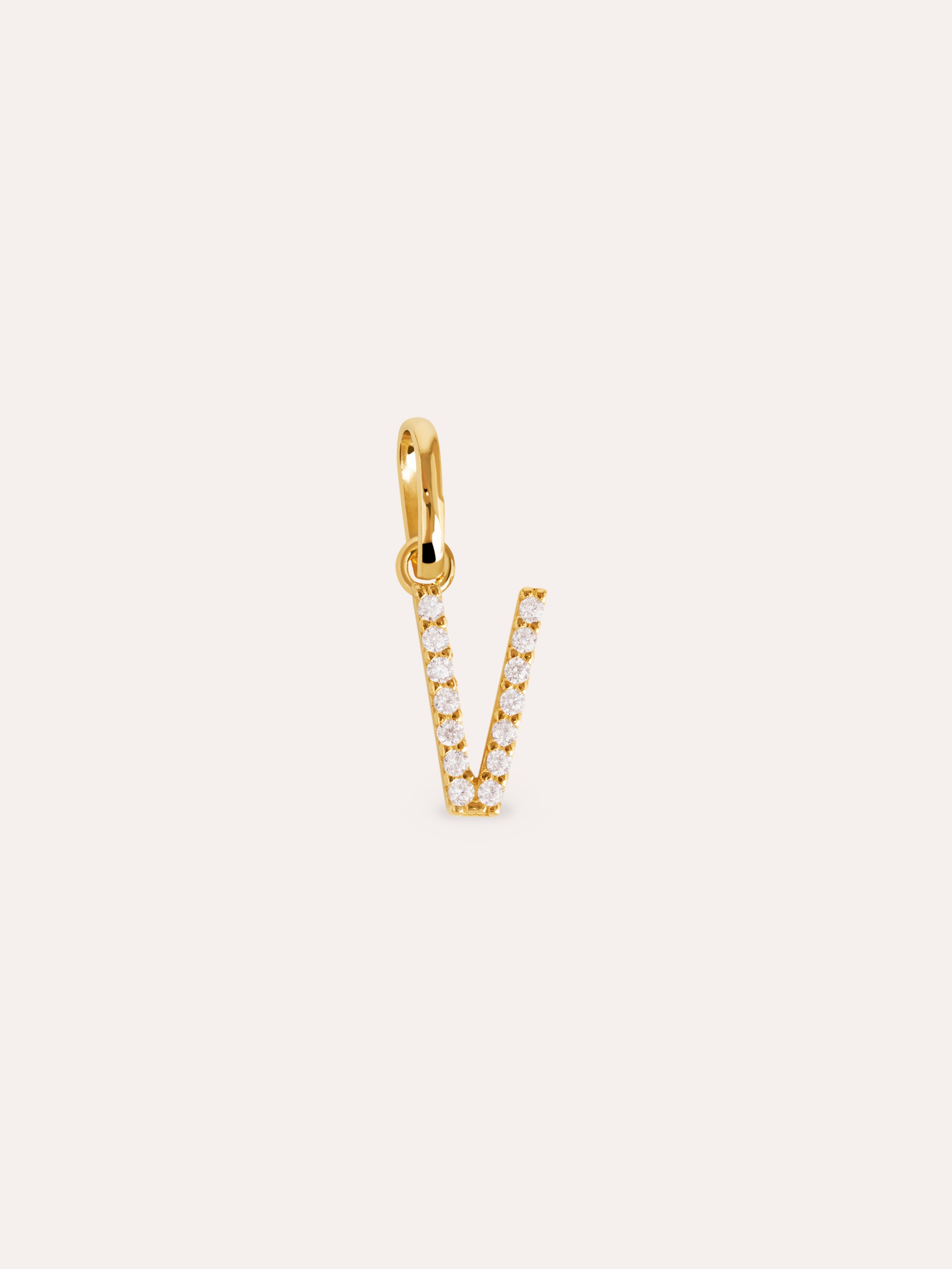 Letter Spark Gold Charm