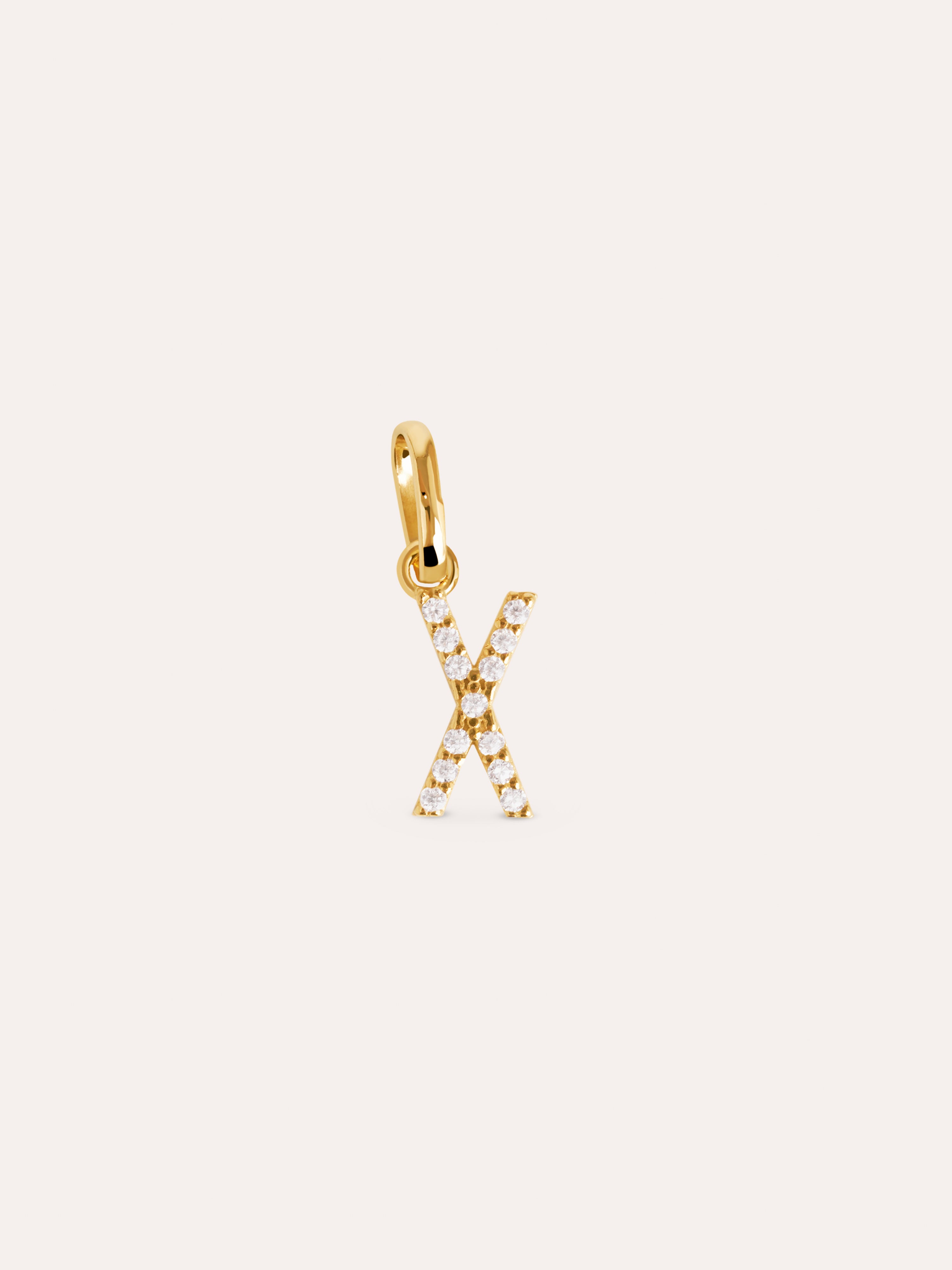 Letter Spark Gold Charm