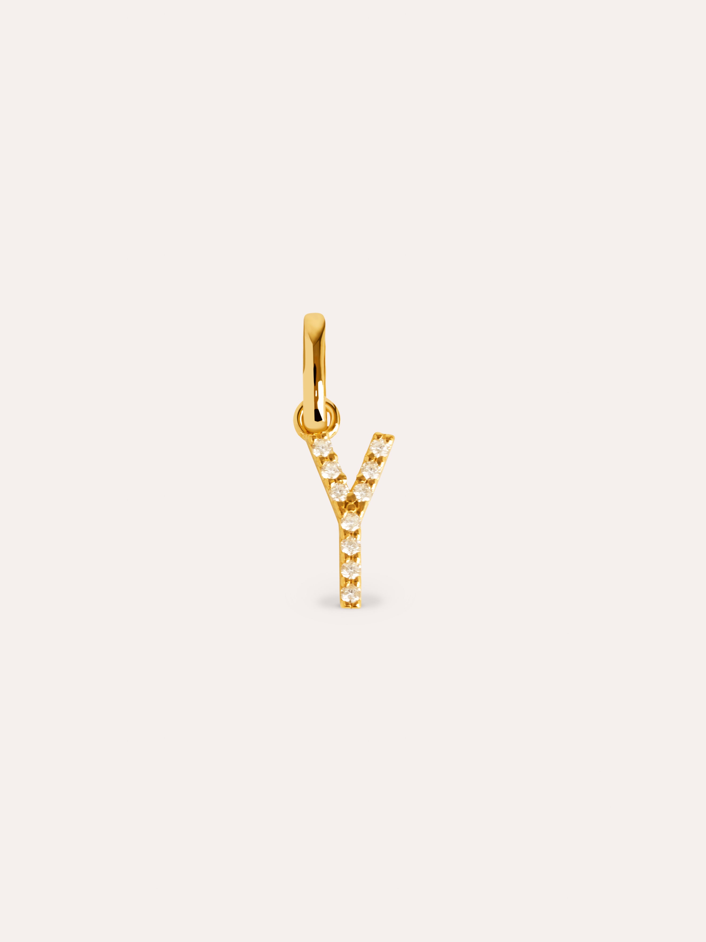 Letter Spark Gold Charm