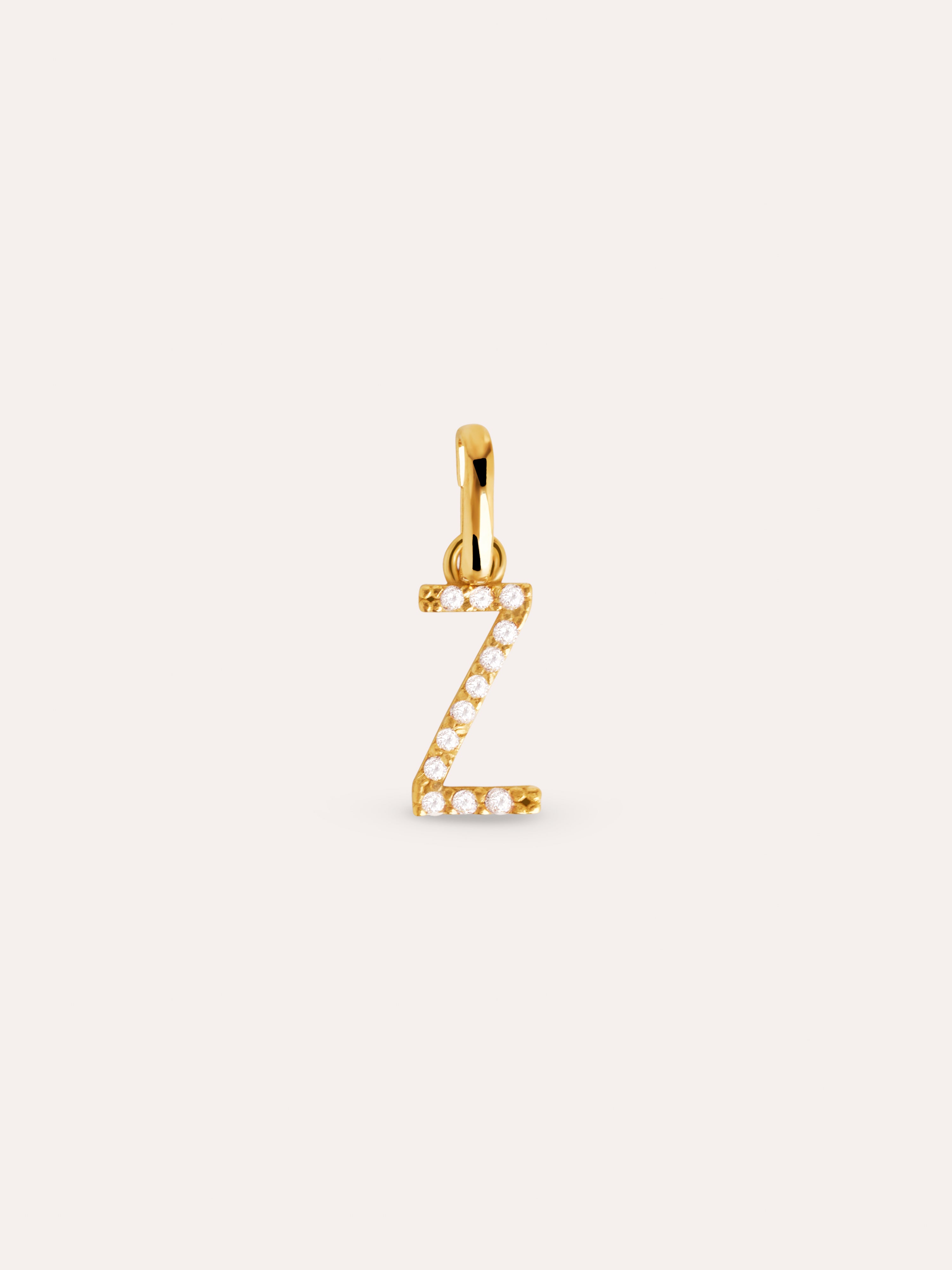 Letter Spark Gold Charm