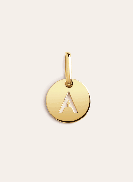 Mini Medallion Gold Letter