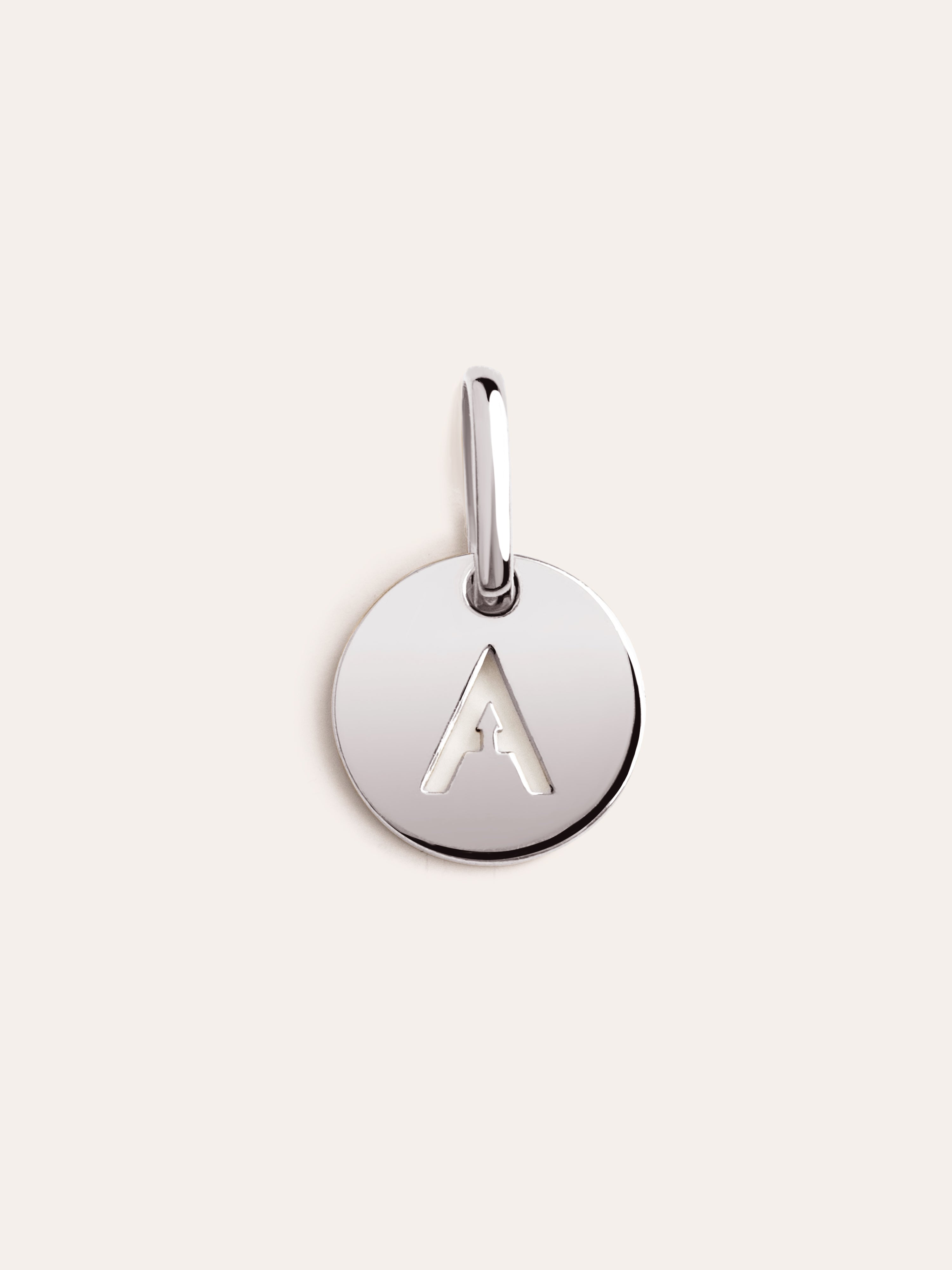 Mini Medallion Silver Letter