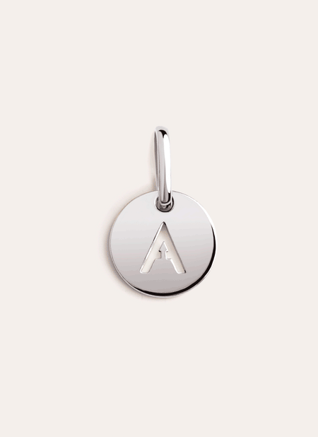 Mini Medallion Silver Letter