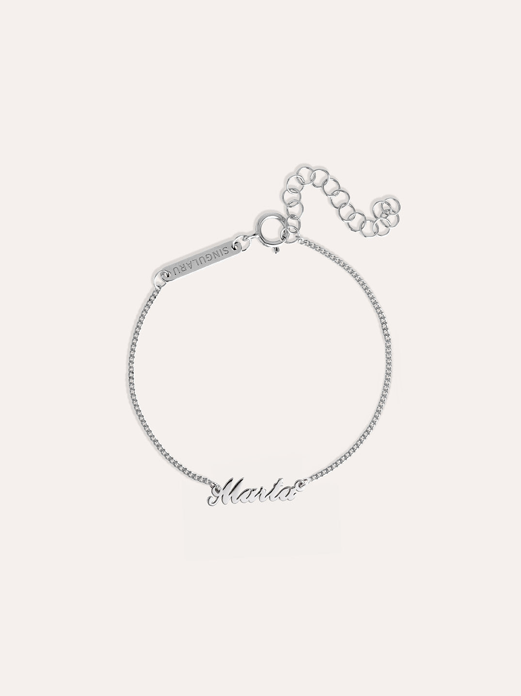 Carrie Personalized Silver Bracelet