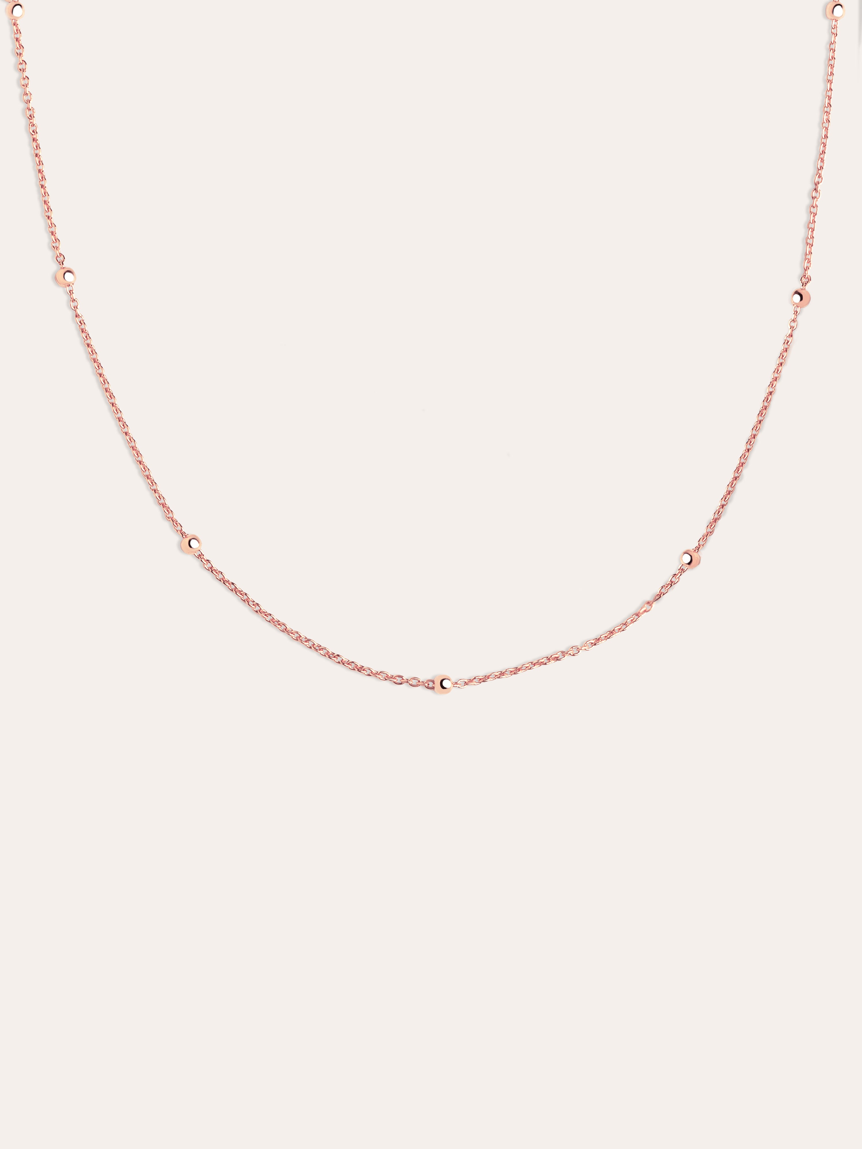 Dots Rose Gold Necklace
