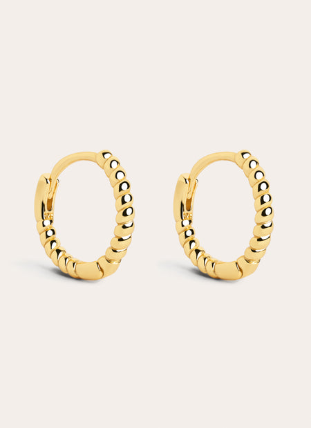 Twist Gold Hoop Earrings
