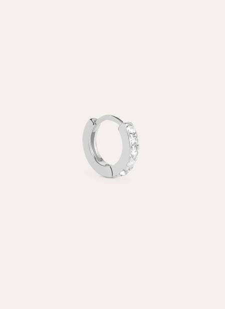 Cleo M Silver Hoop Single Earring