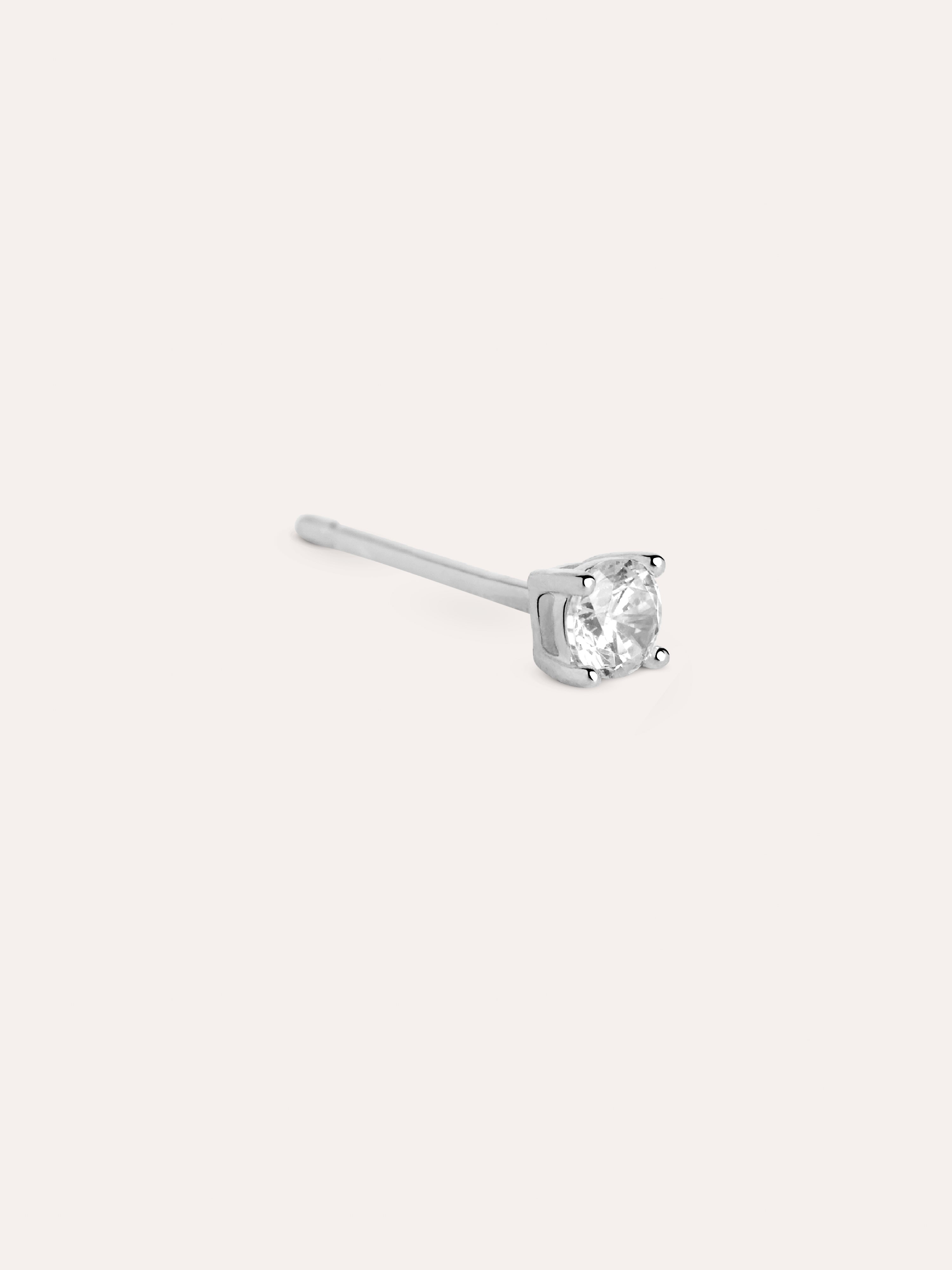Mini Spark Silver Single Earring
