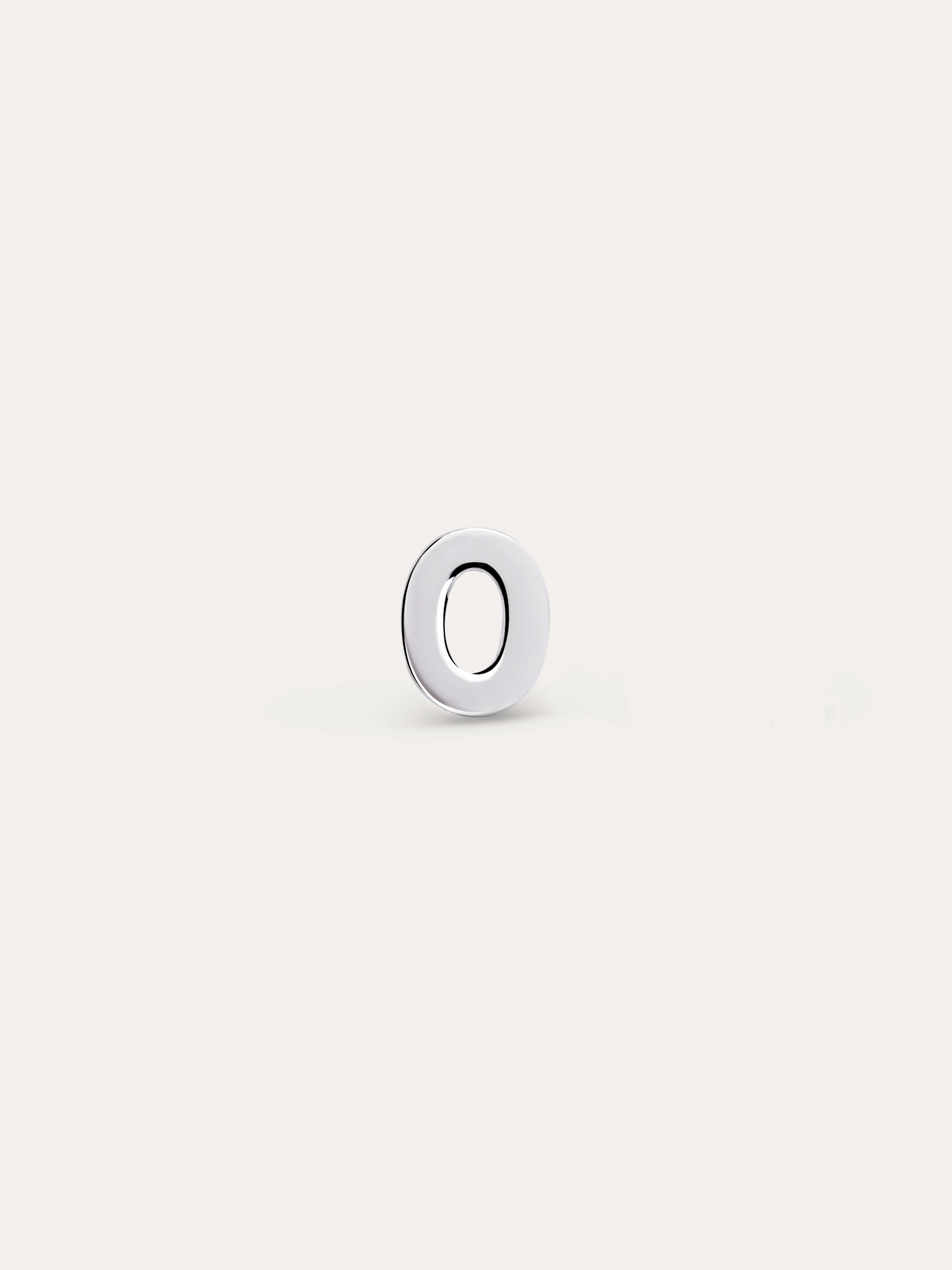Number Silver Single Earring