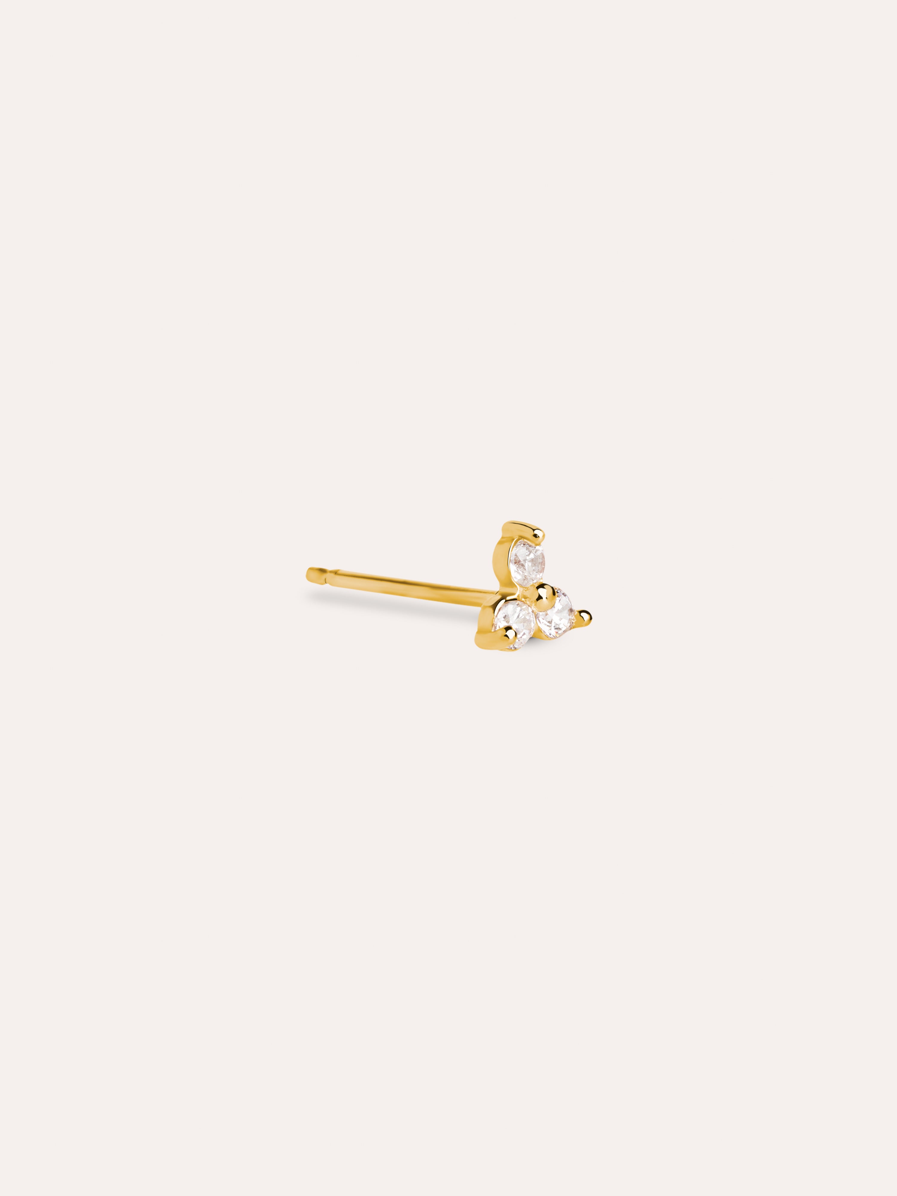 Clover Gold Single Earring