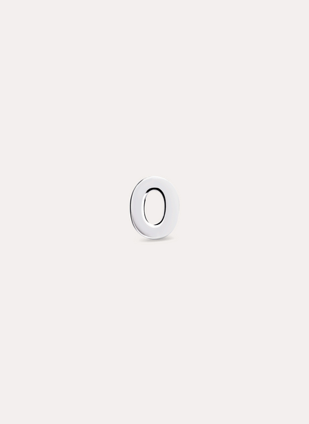 Number Silver Single Earring