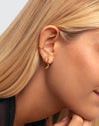 Triple Spark Gold Single Earring